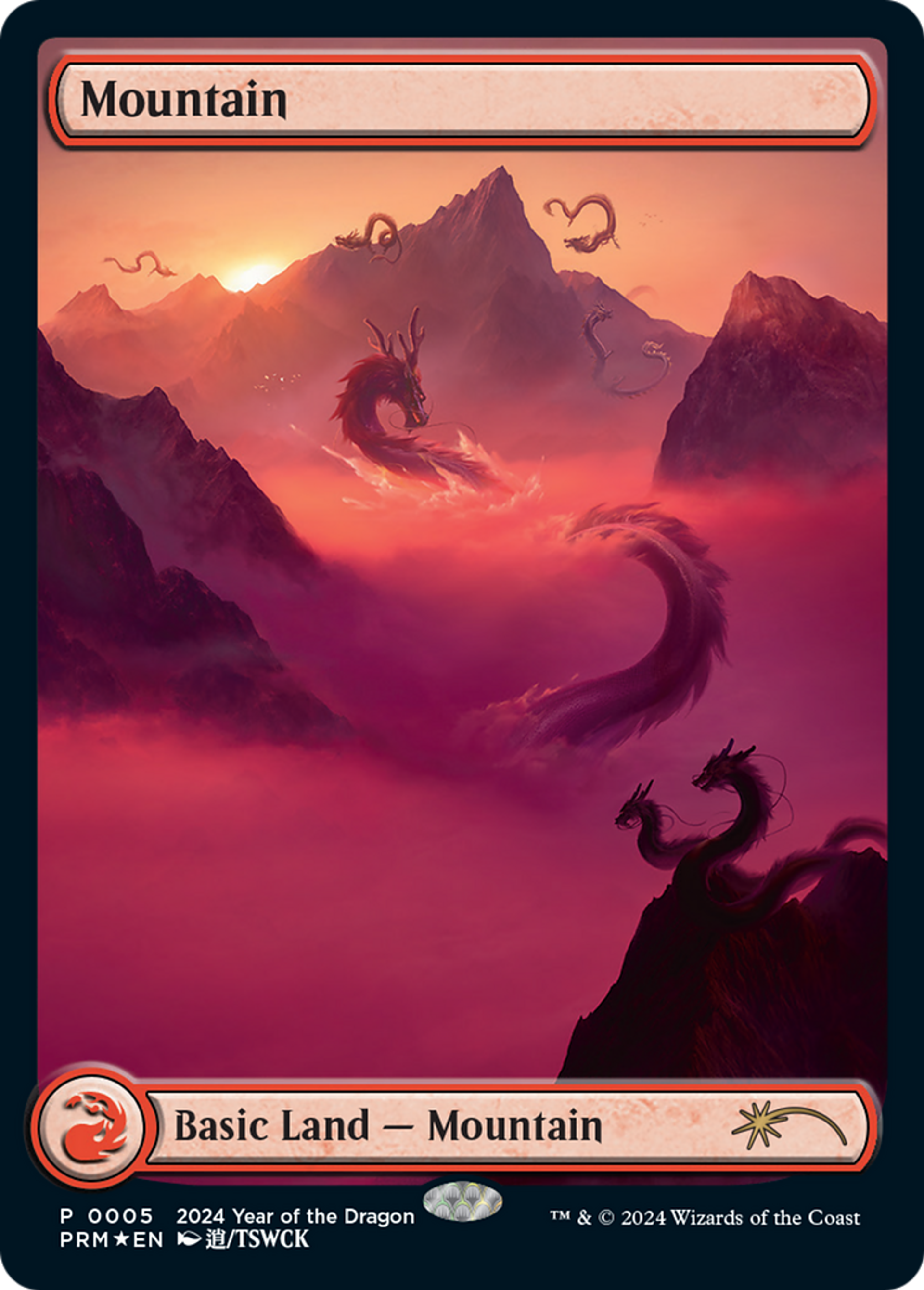 Mountain — Year of the Dragon 2024 — Magic: The Gathering