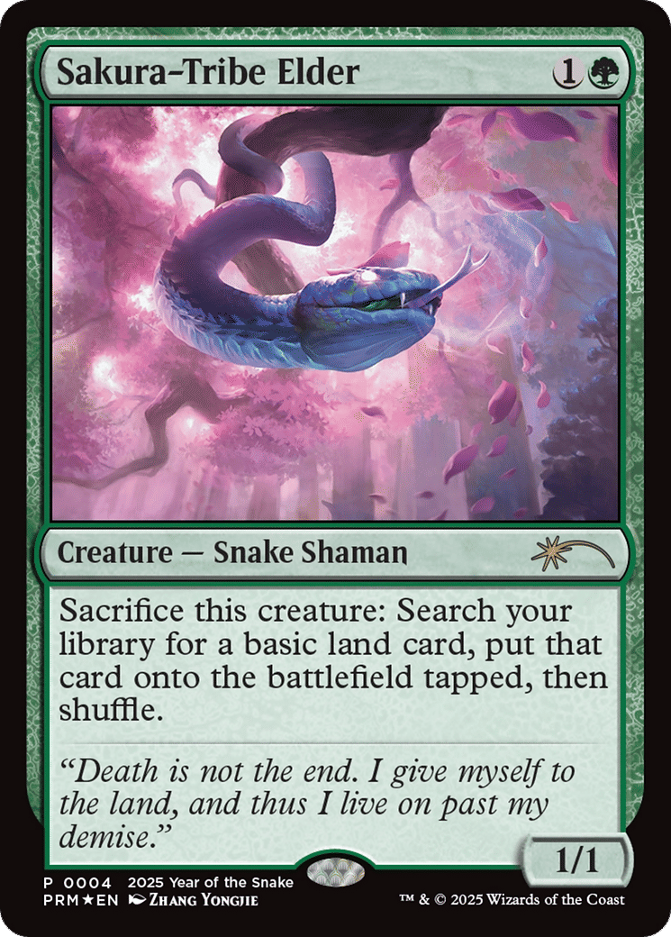 Sakura-Tribe Elder — Year of the Snake 2025 — Magic: The Gathering