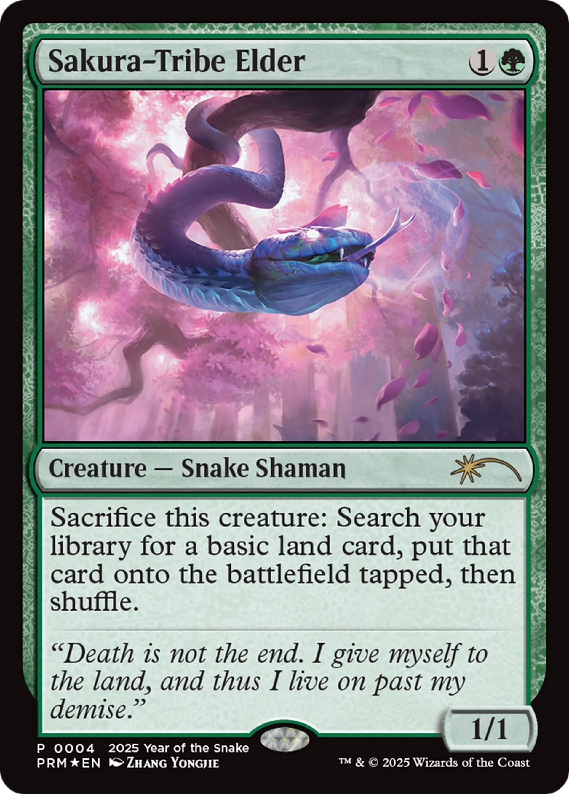 Sakura-Tribe Elder — Year of the Snake 2025 — Magic: The Gathering