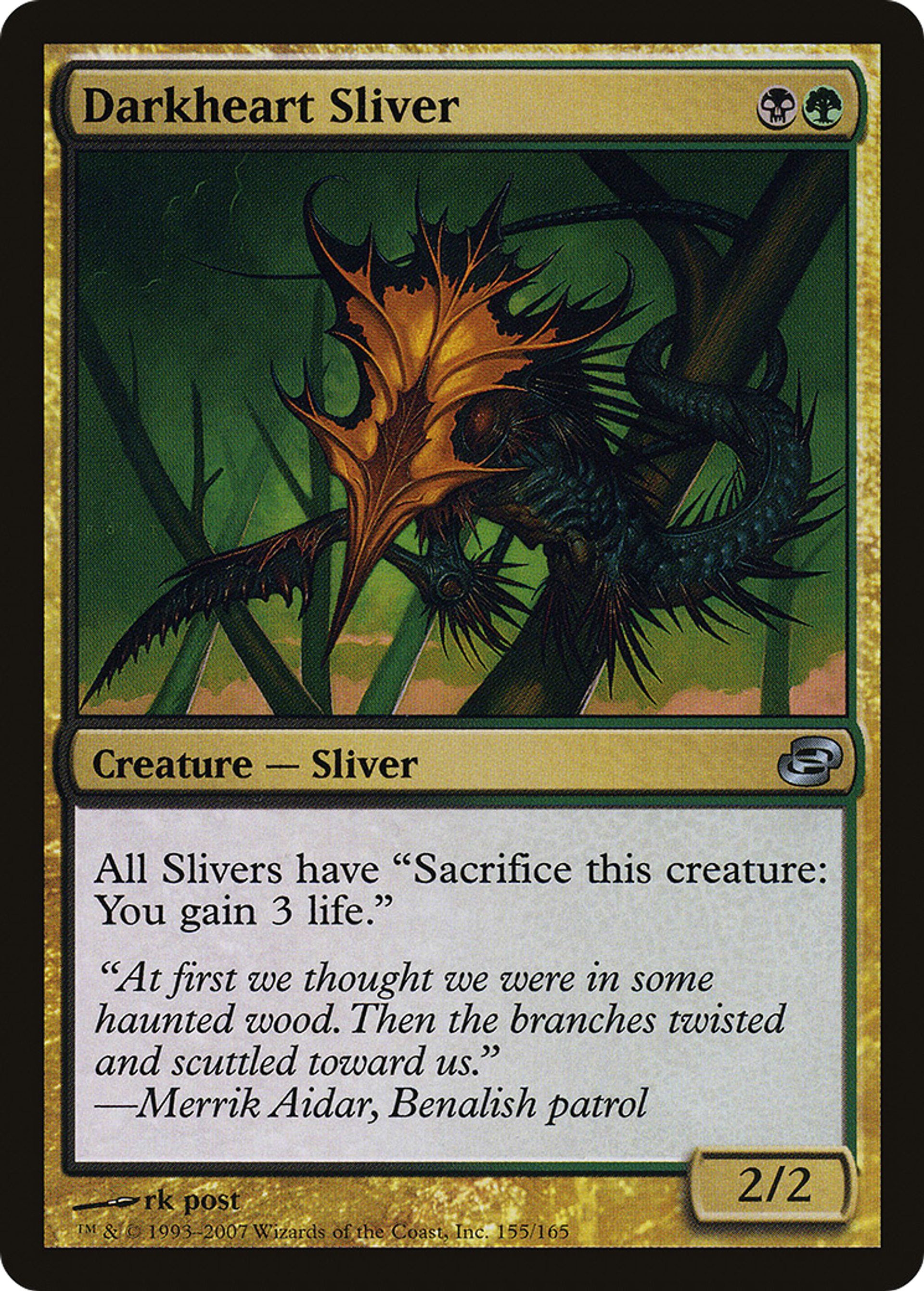 Darkheart Sliver — Planar Chaos — Magic: The Gathering