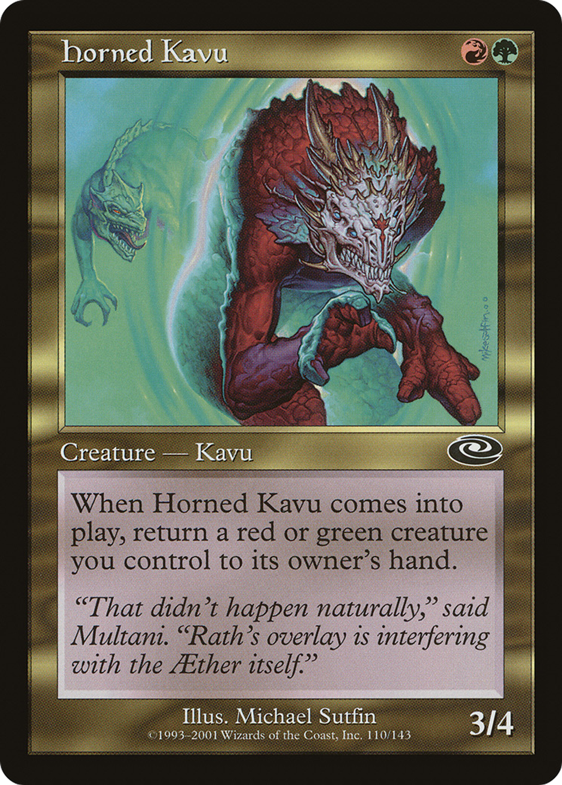 Horned Kavu — Planeshift — Magic: The Gathering