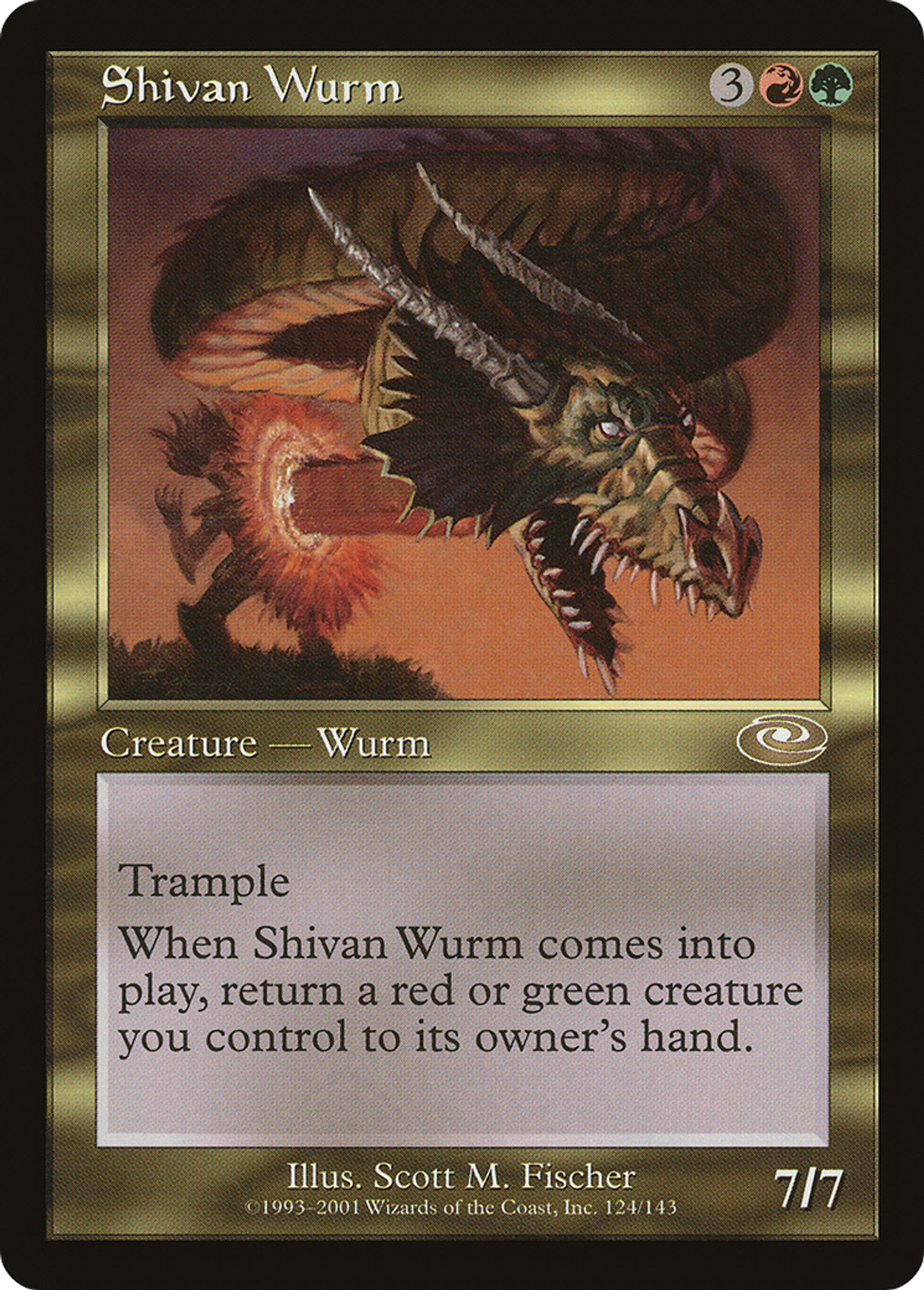 Shivan Wurm — Planeshift — Magic: The Gathering