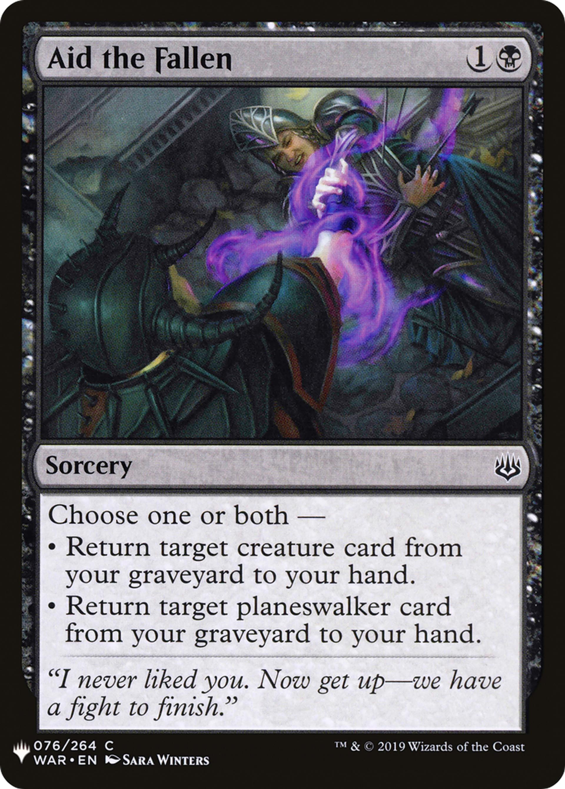 Aider les mourants — The List — Magic: The Gathering