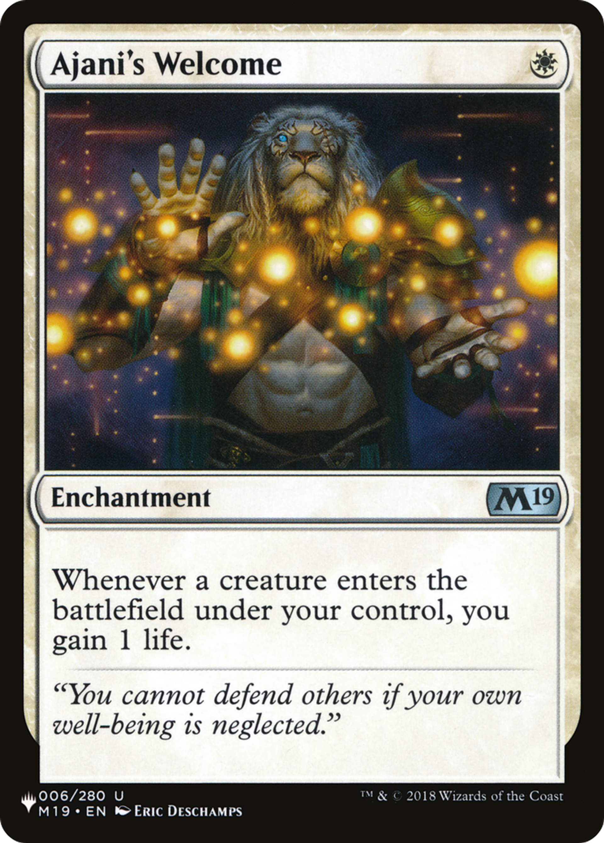 Ajani's Welcome — The List — Magic: The Gathering