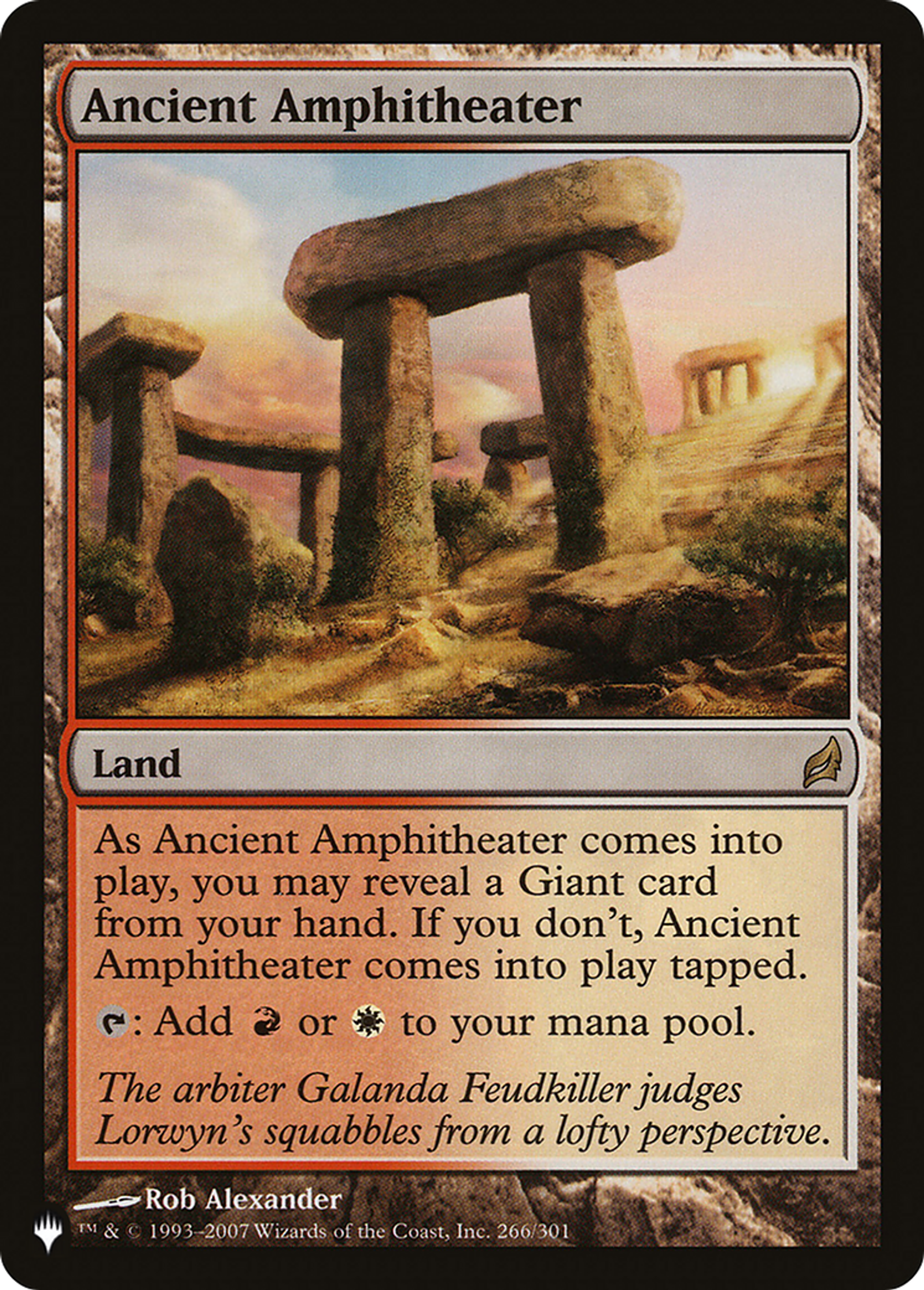 Ancient Amphitheater — The List — Magic: The Gathering