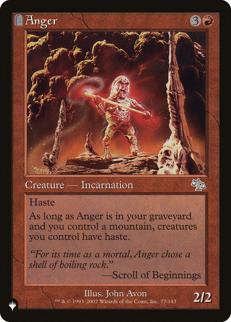Anger — The List — Magic: The Gathering