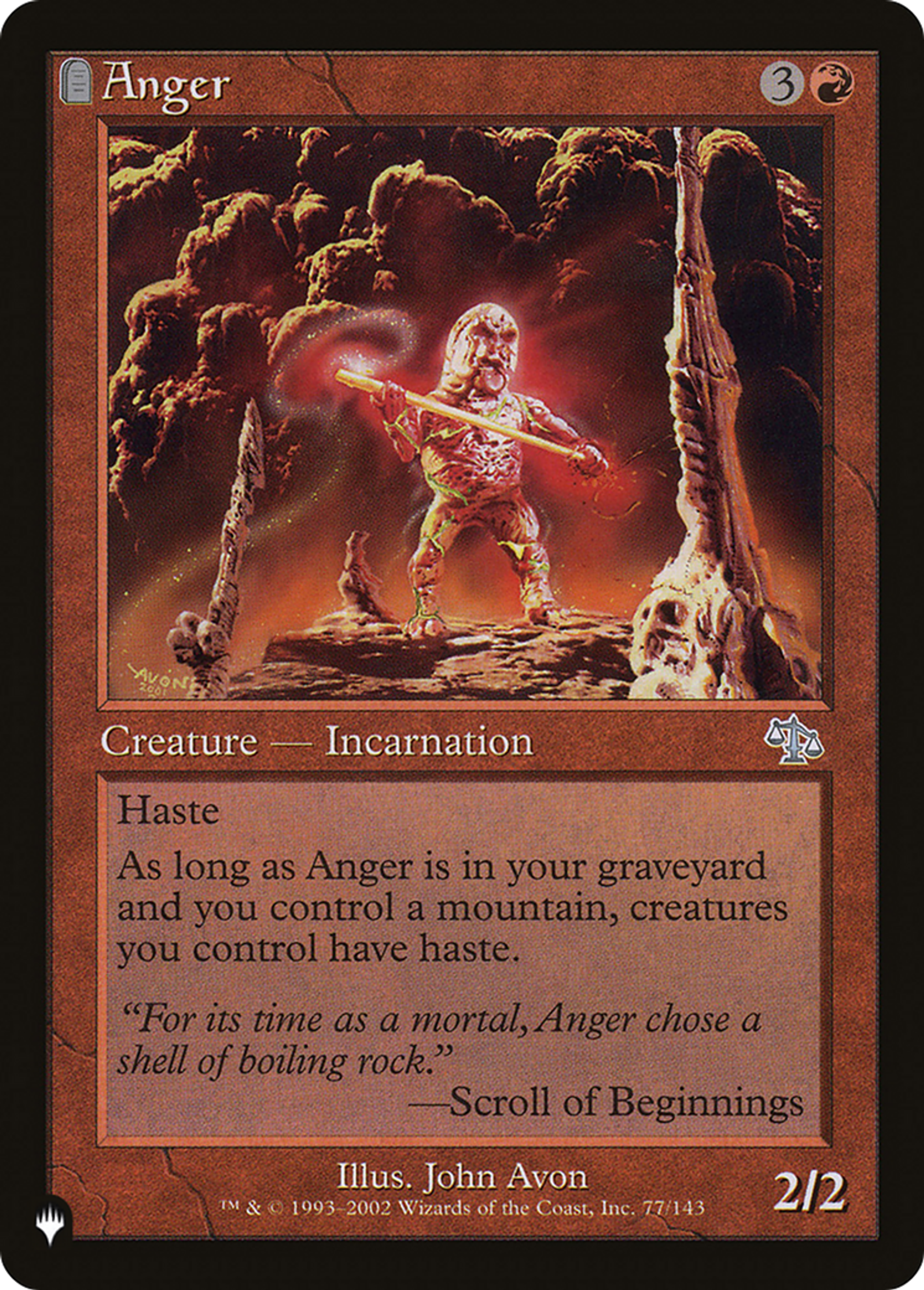 Anger — The List — Magic: The Gathering