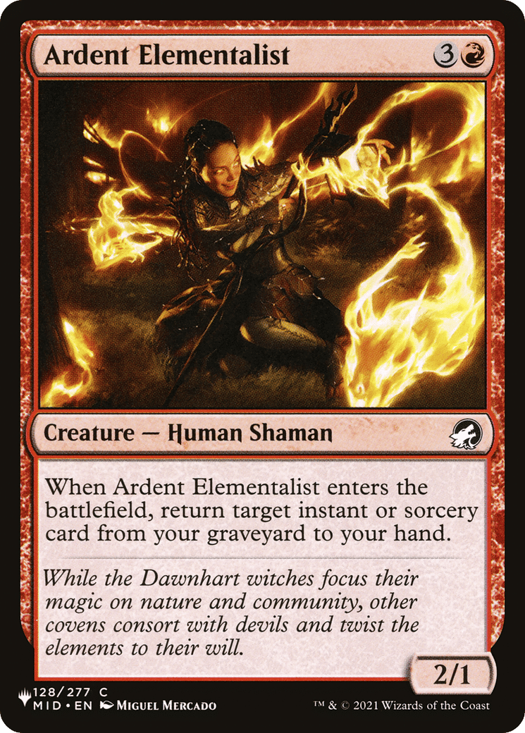 Ardent Elementalist — The List — Magic: The Gathering