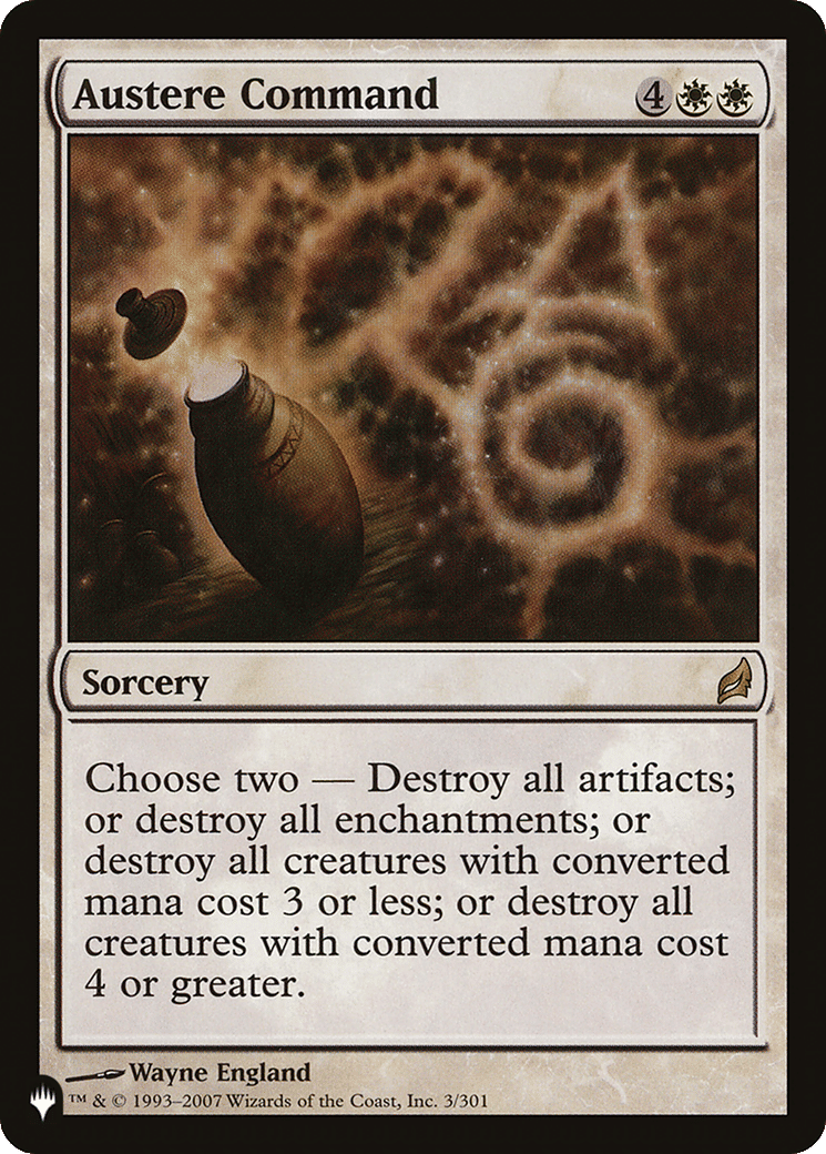 Austere Command — The List — Magic: The Gathering
