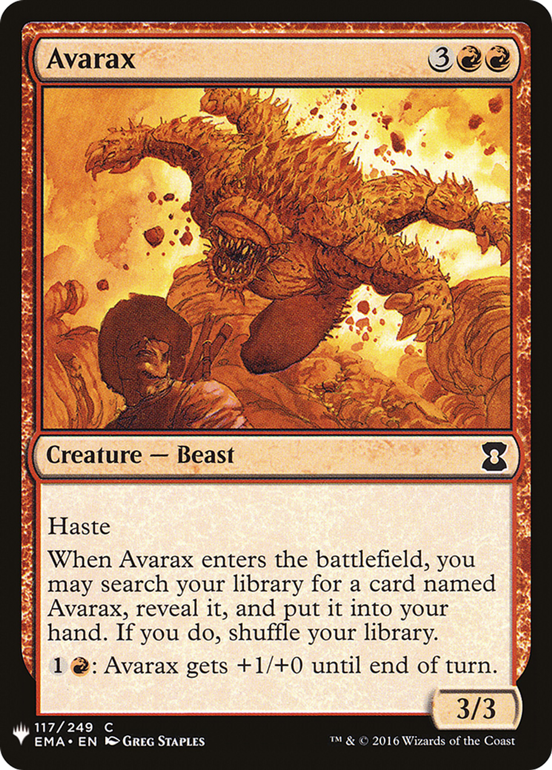 Avarax — The List — Magic: The Gathering