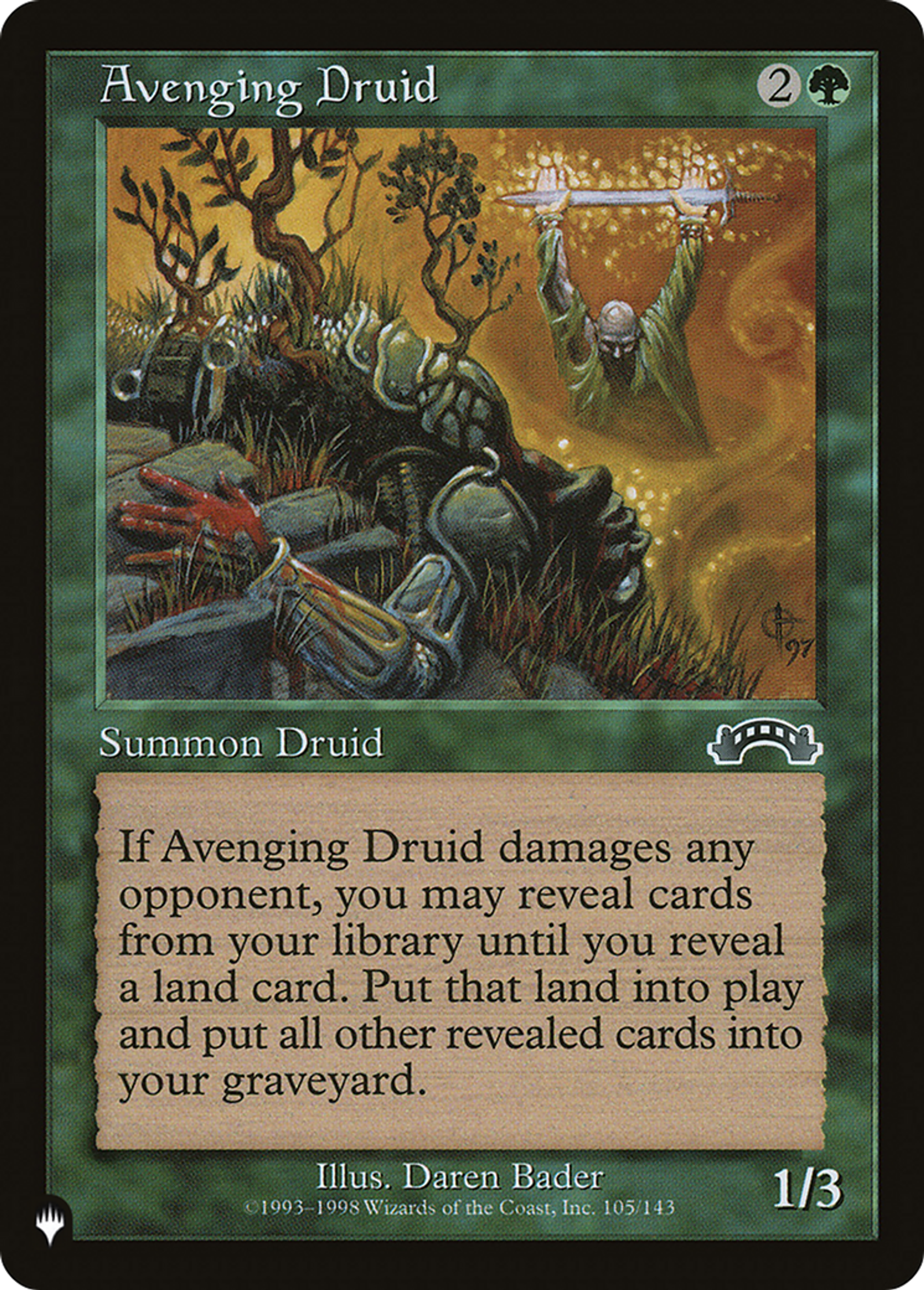 Avenging Druid — The List — Magic: The Gathering