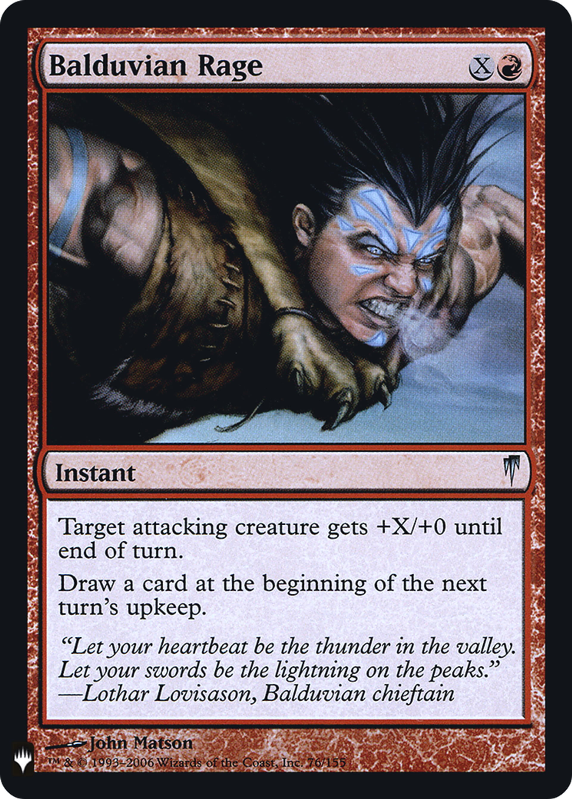 Balduvian Rage — The List — Magic: The Gathering