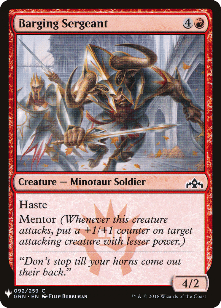 Barging Sergeant — The List — Magic: The Gathering