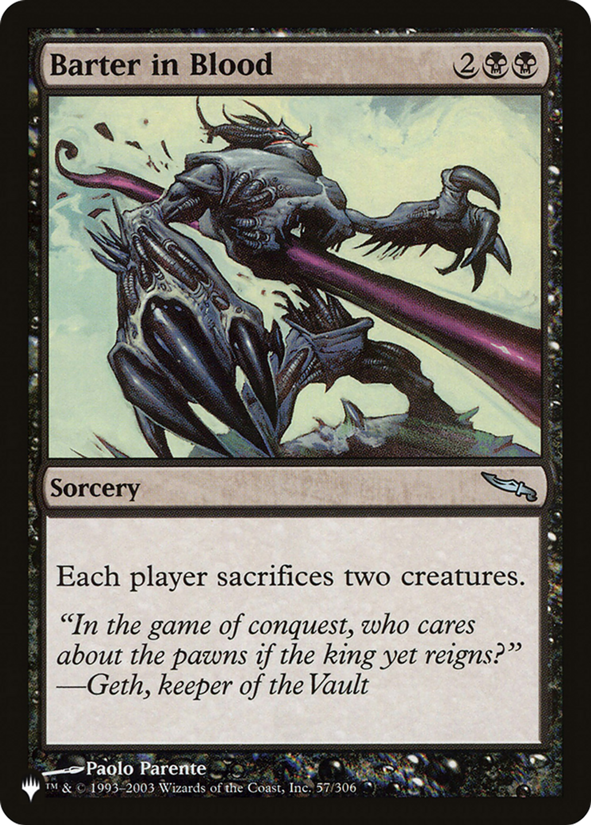 Barter in Blood — The List — Magic: The Gathering