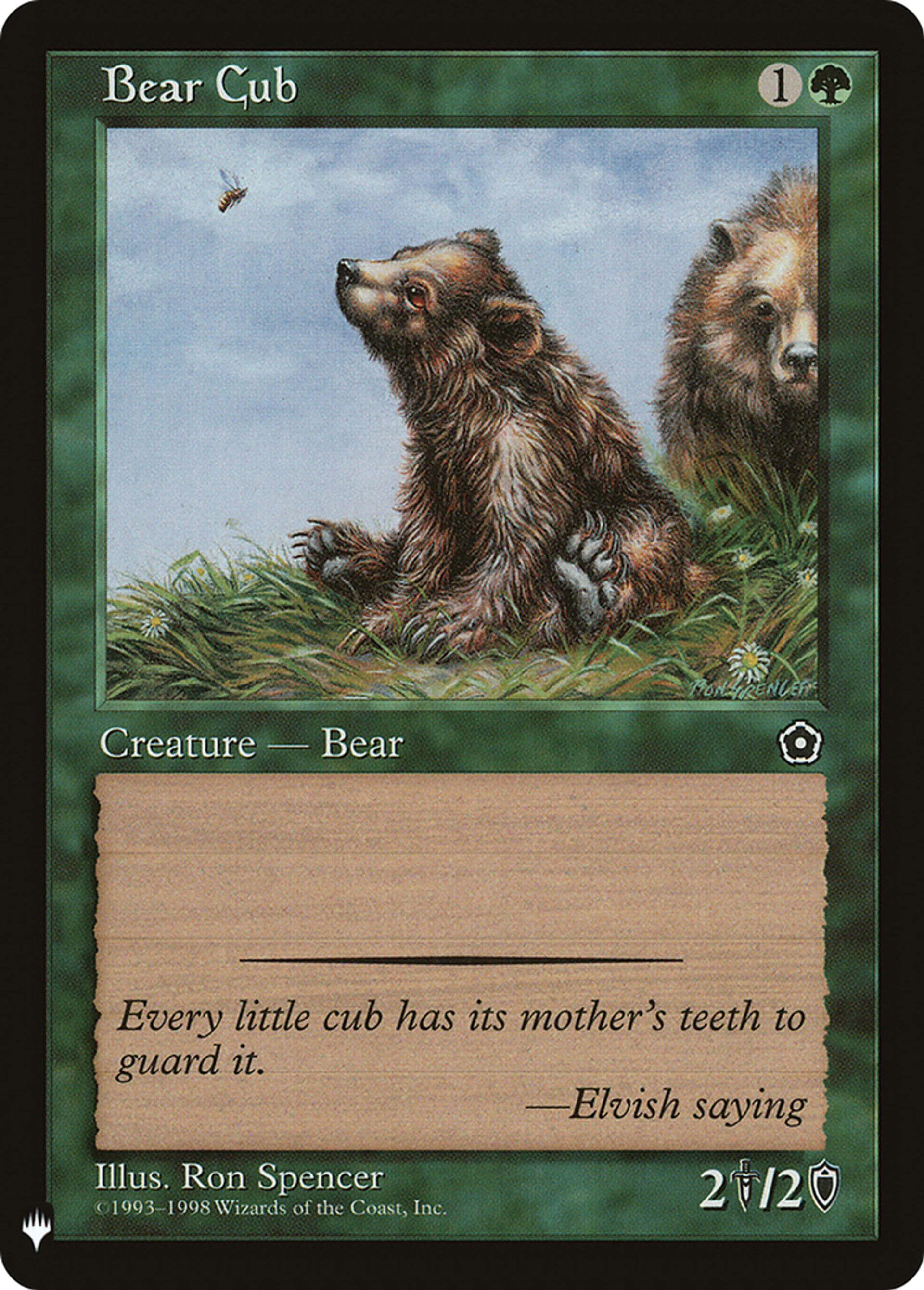 Bear Cub — The List — Magic: The Gathering