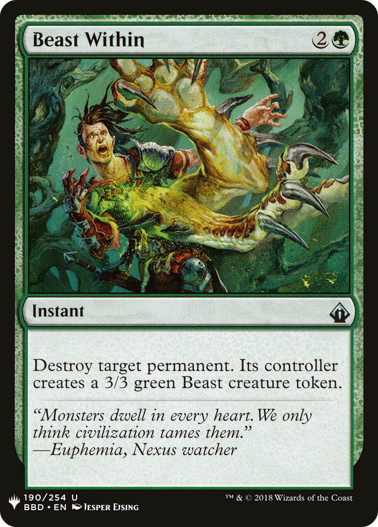 Beast Within — The List — Magic: The Gathering