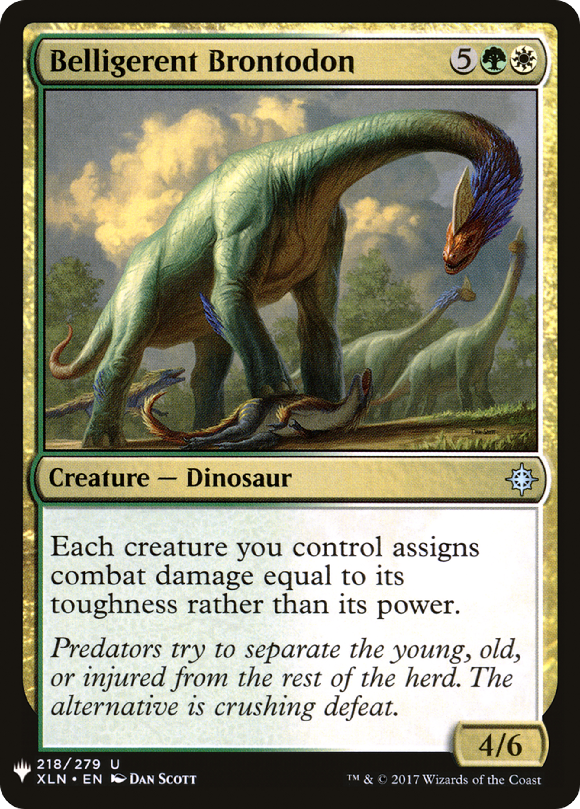 Brontodonte belligérant — The List — Magic: The Gathering