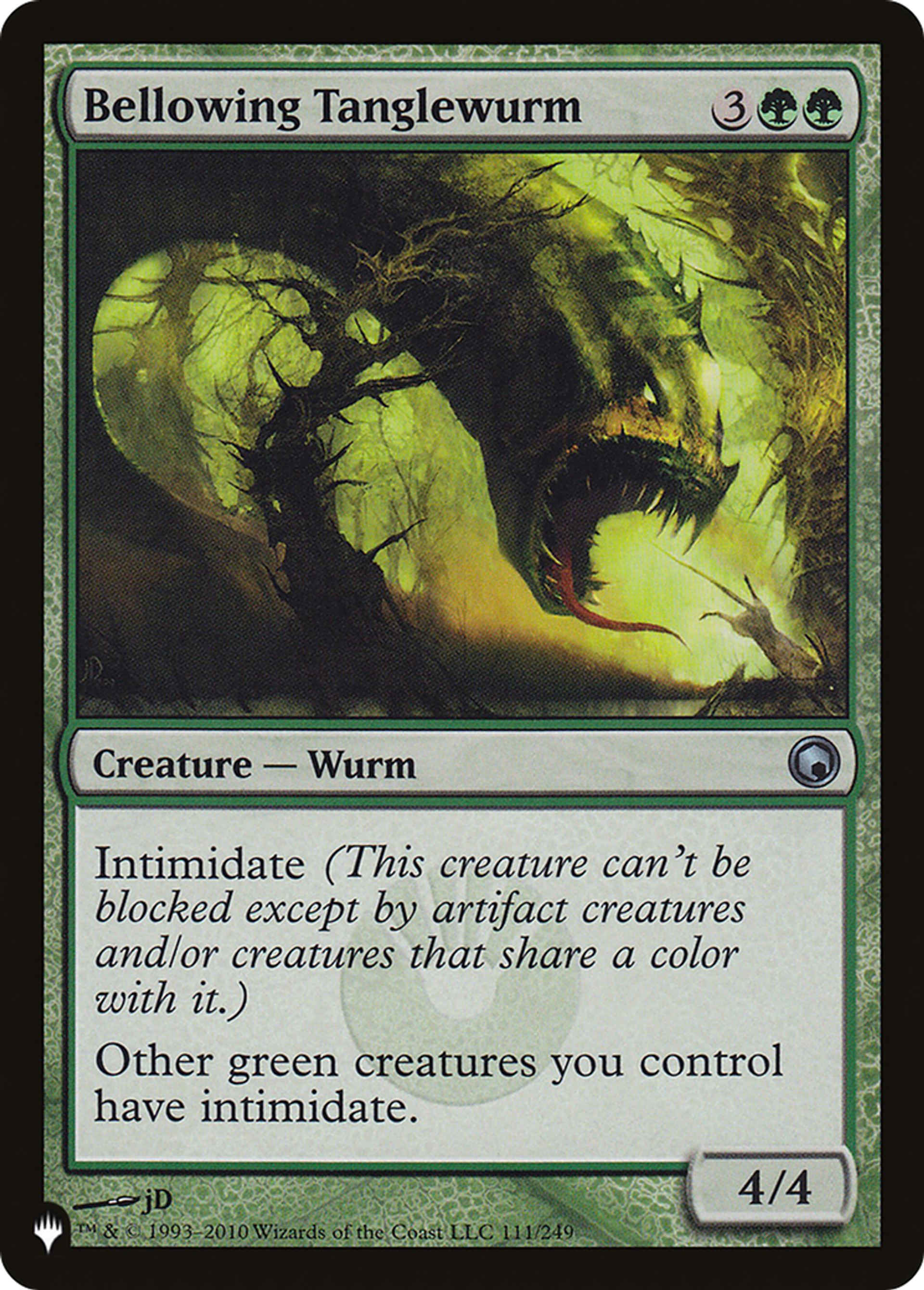 Bellowing Tanglewurm — The List — Magic: The Gathering