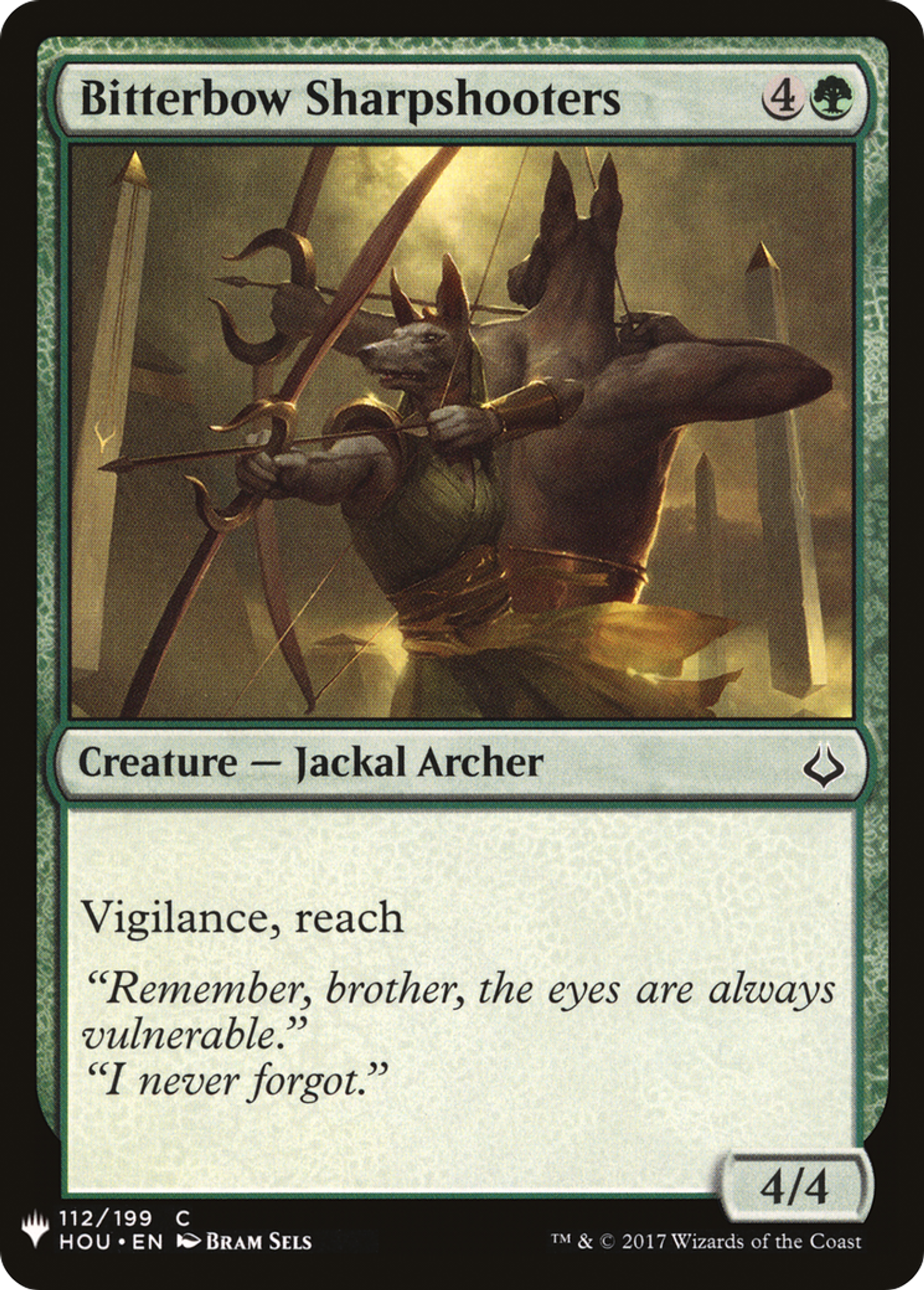 Bitterbow Sharpshooters — The List — Magic: The Gathering
