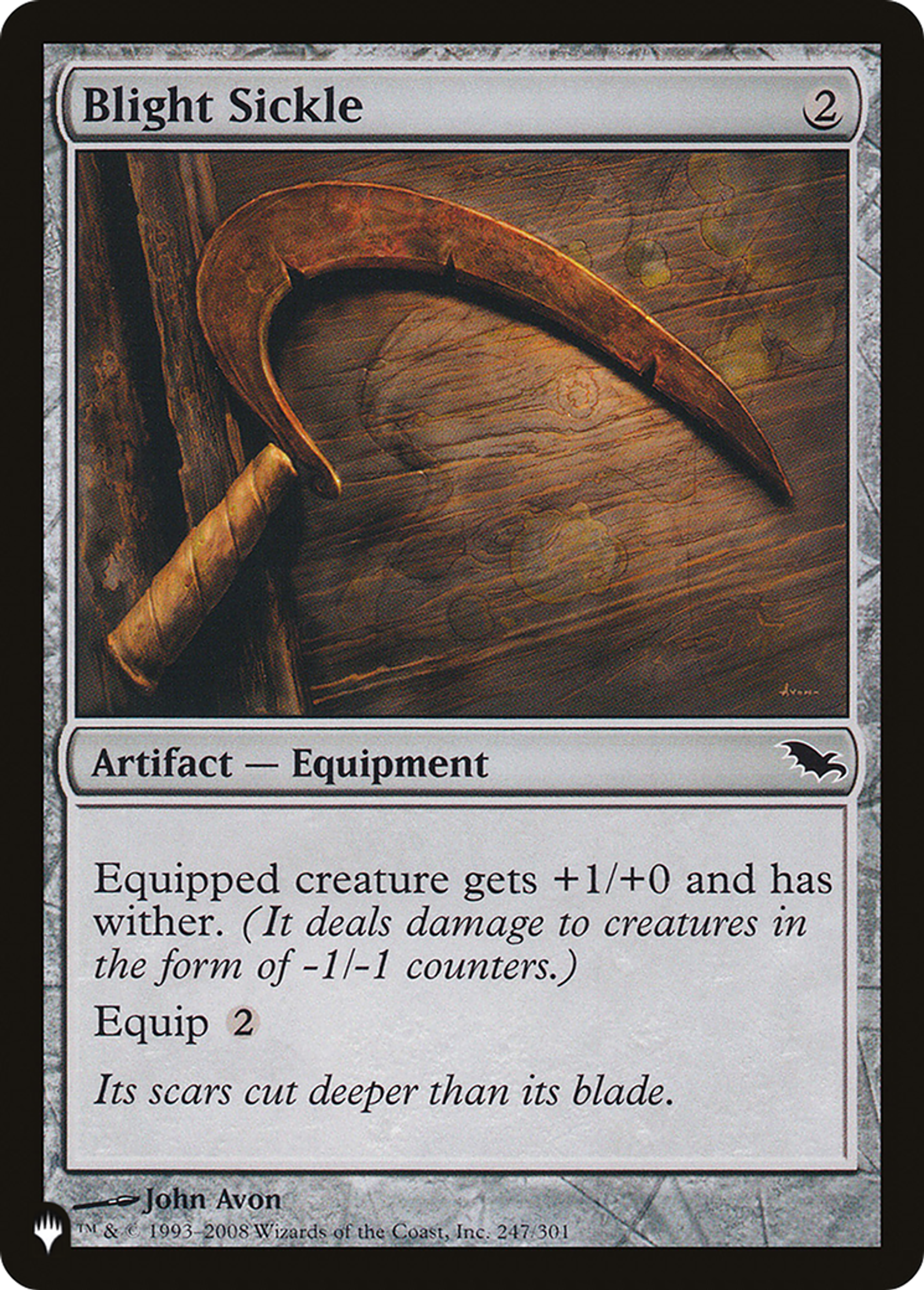 Faucille de flétrissement — The List — Magic: The Gathering