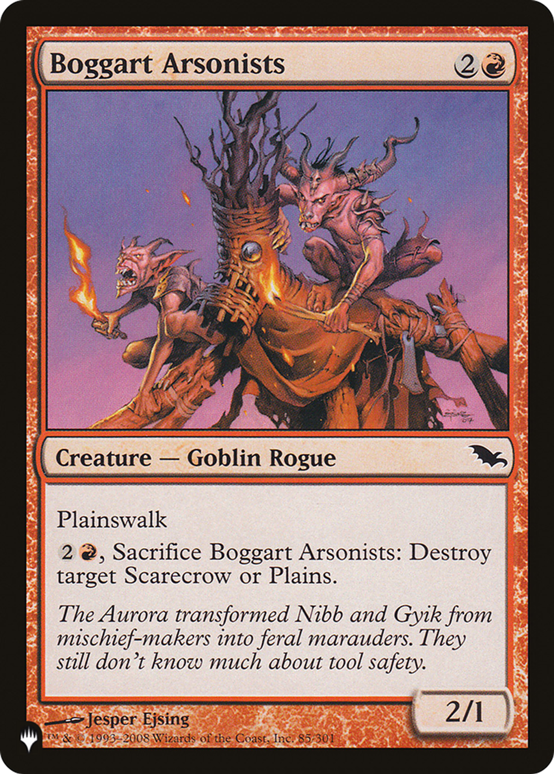 Boggart Arsonists — The List — Magic: The Gathering