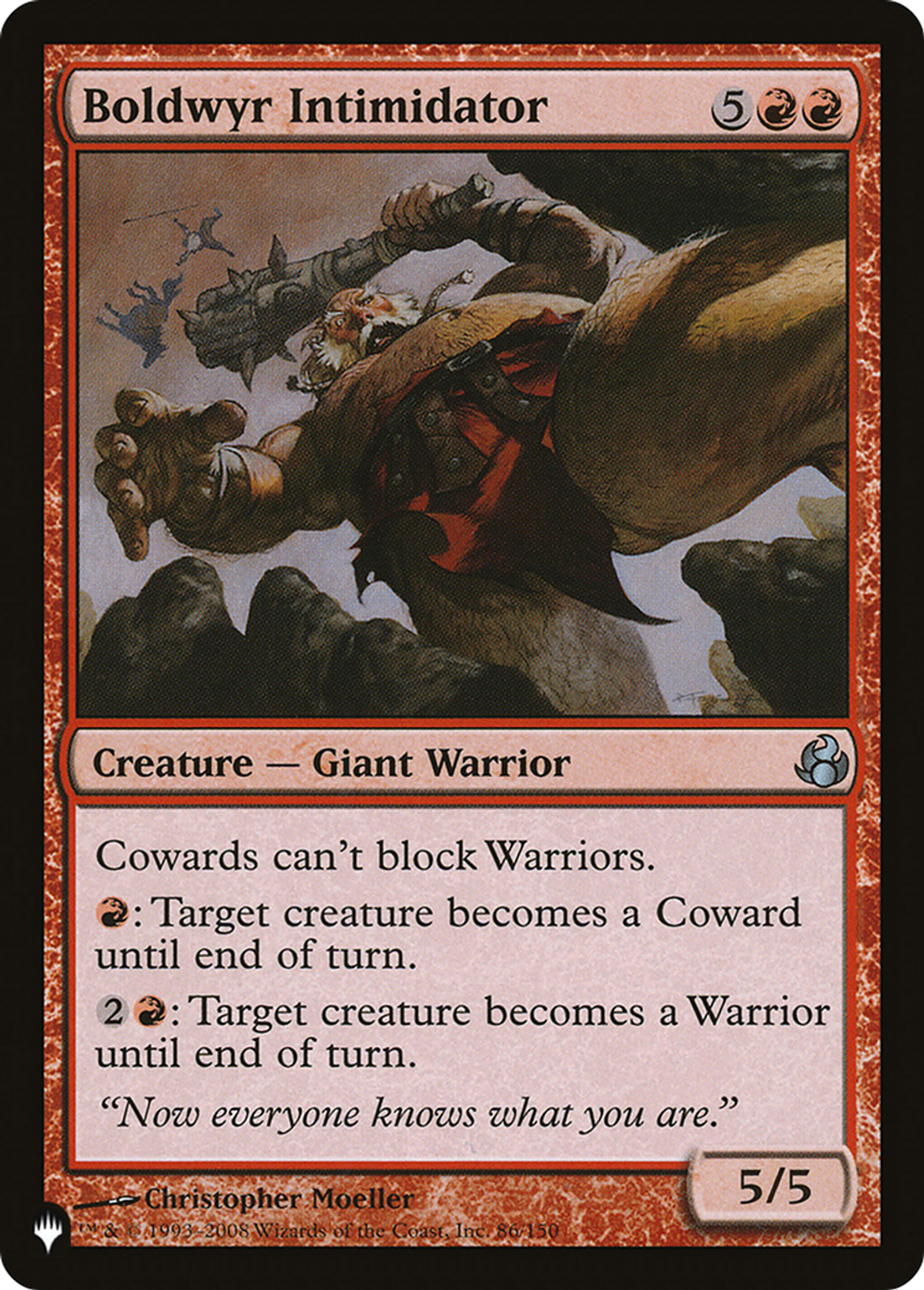 Boldwyr Intimidator — The List — Magic: The Gathering