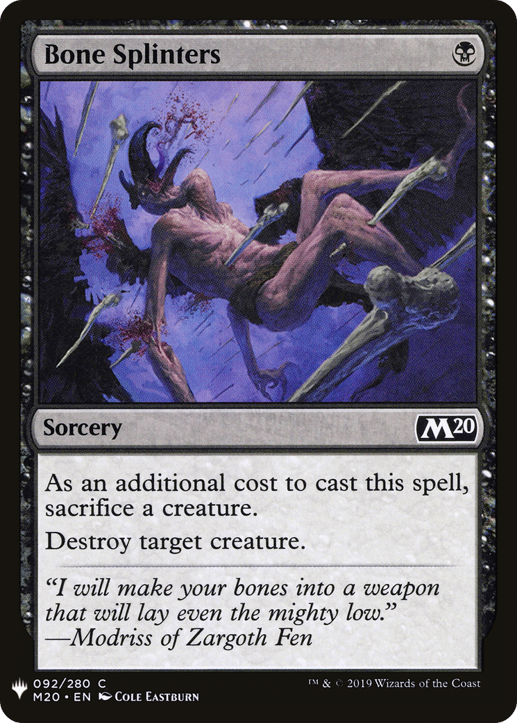 Bone Splinters — The List — Magic: The Gathering