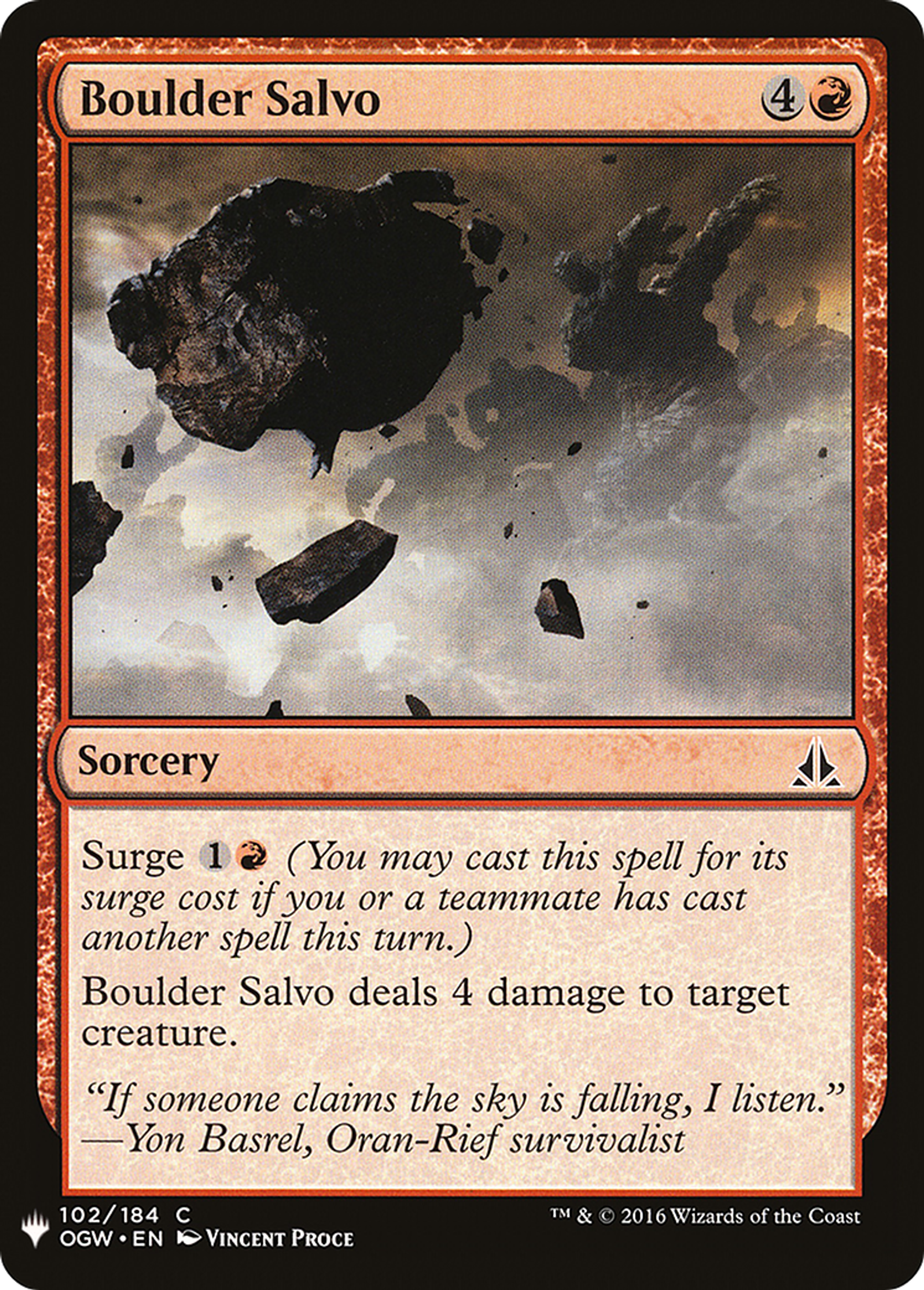 Boulder Salvo — The List — Magic: The Gathering