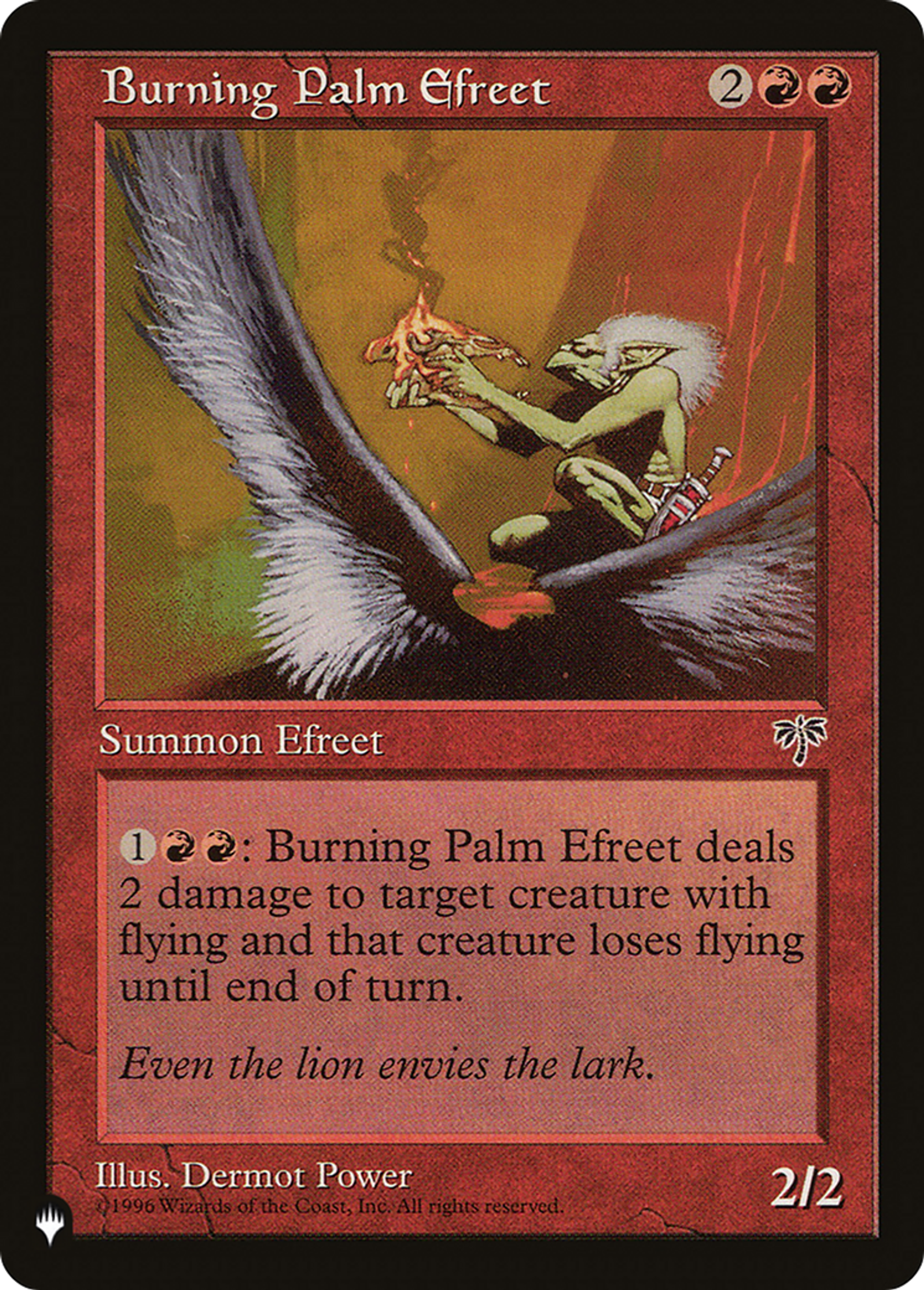 Efrit de la paume ardente — The List — Magic: The Gathering