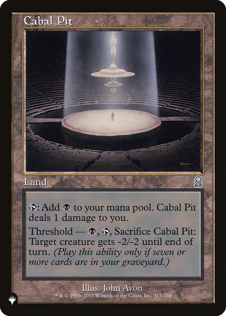 Cabal Pit — The List — Magic: The Gathering