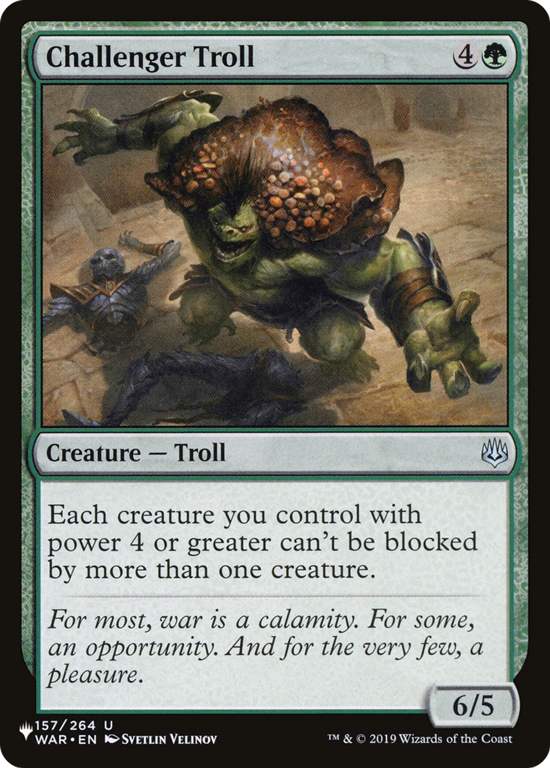 Troll défieur — The List — Magic: The Gathering