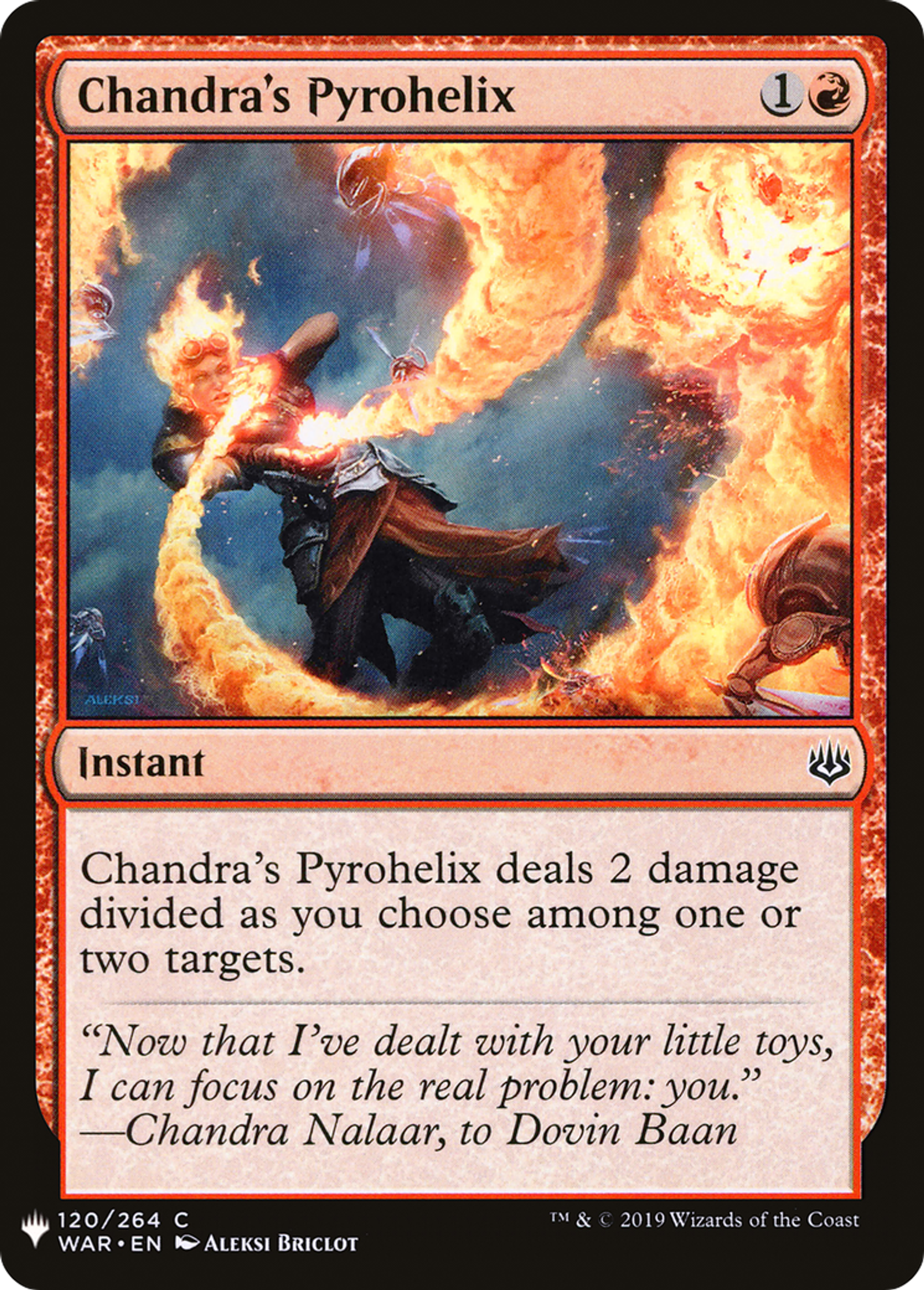 Pyrohélice de Chandra — The List — Magic: The Gathering