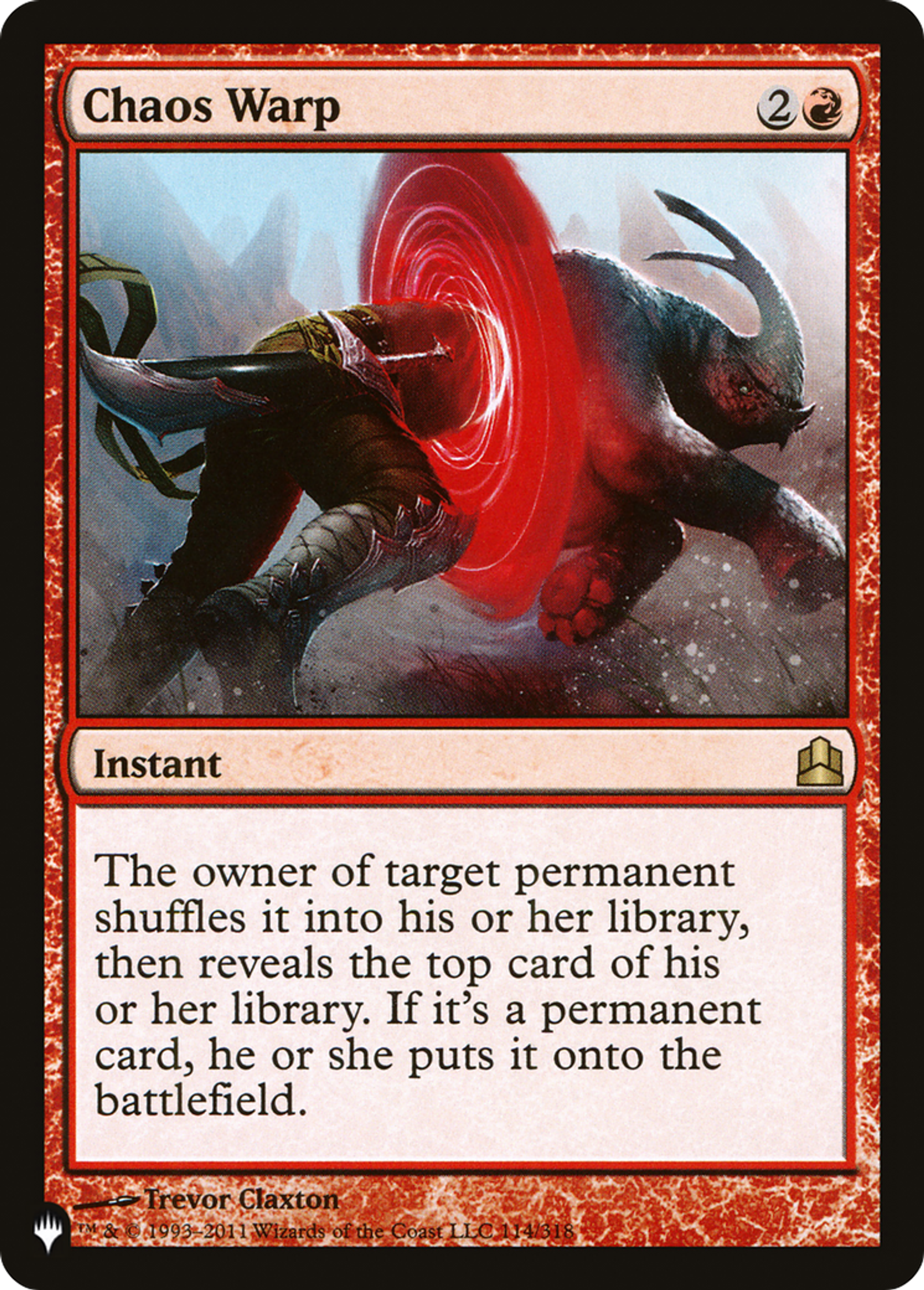 Chaos Warp — The List — Magic: The Gathering