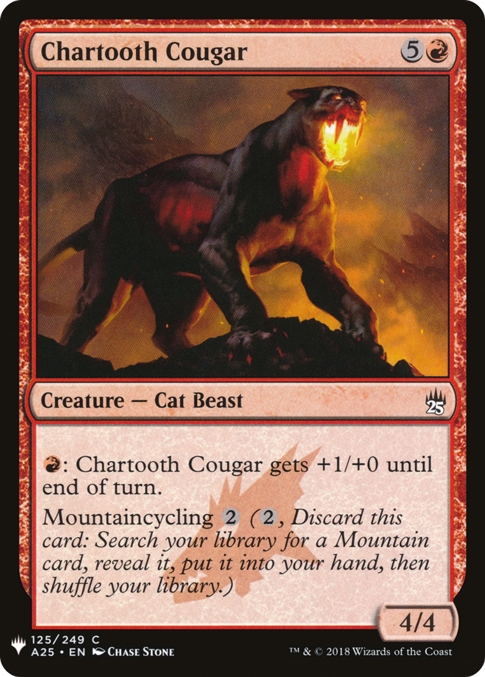 Chartooth Cougar — The List — Magic: The Gathering