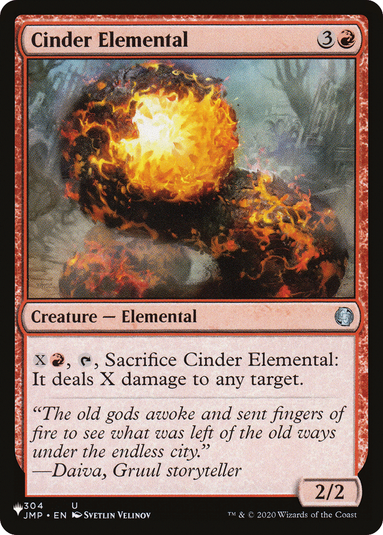 Cinder Elemental — The List — Magic: The Gathering