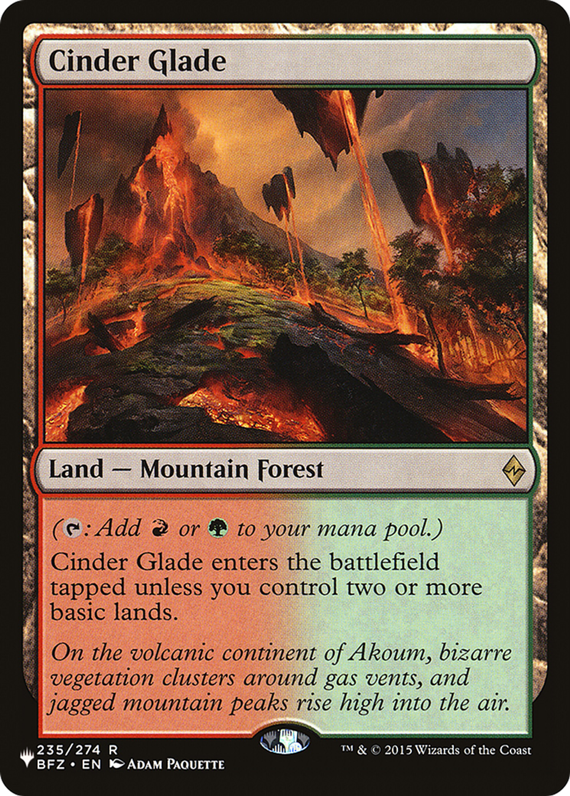 Clairière de scories — The List — Magic: The Gathering