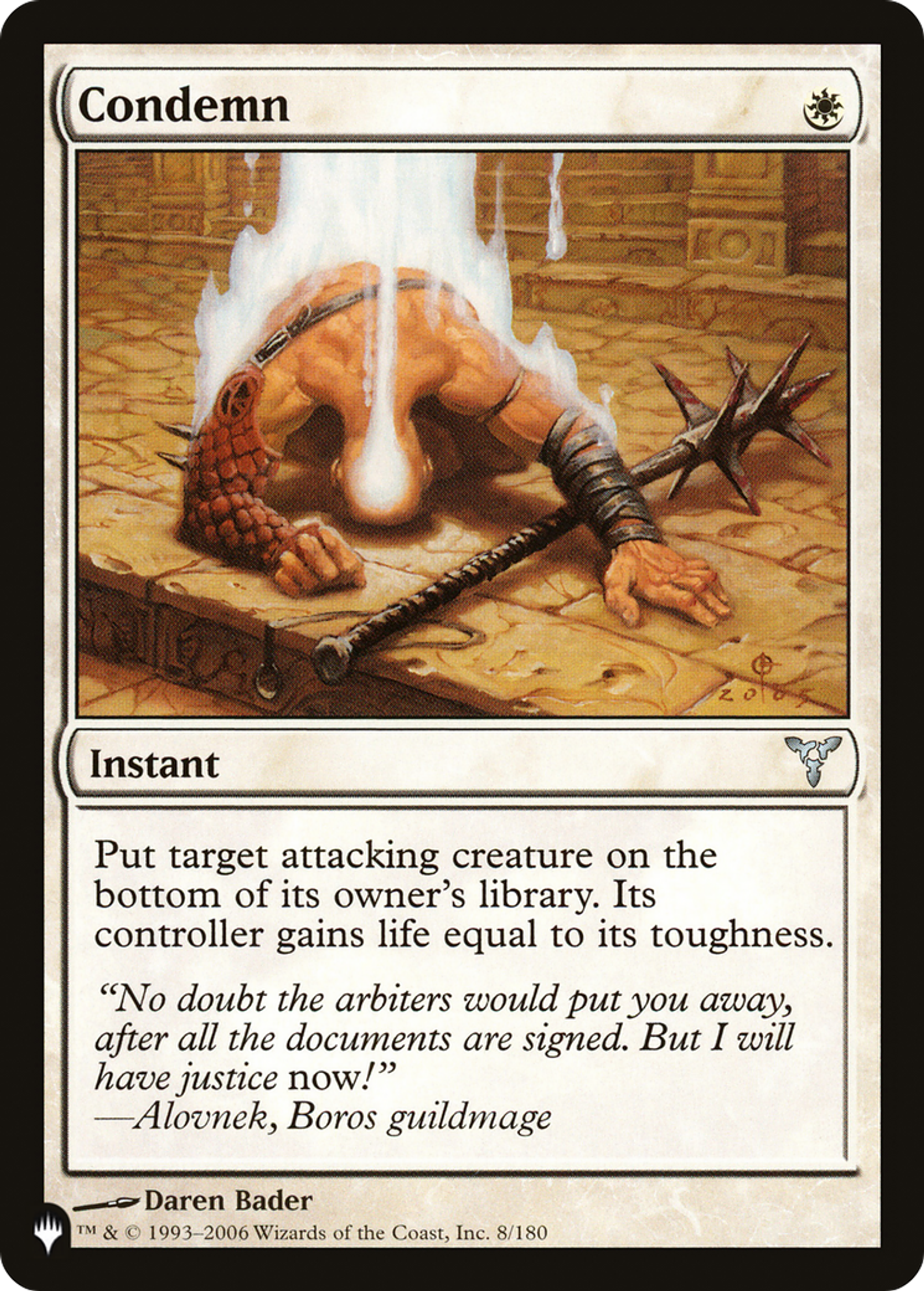 Condamnation — The List — Magic: The Gathering