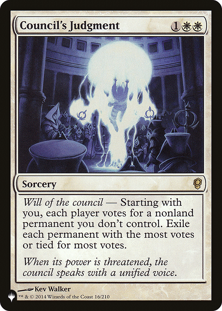 Jugement selon le Conseil — The List — Magic: The Gathering