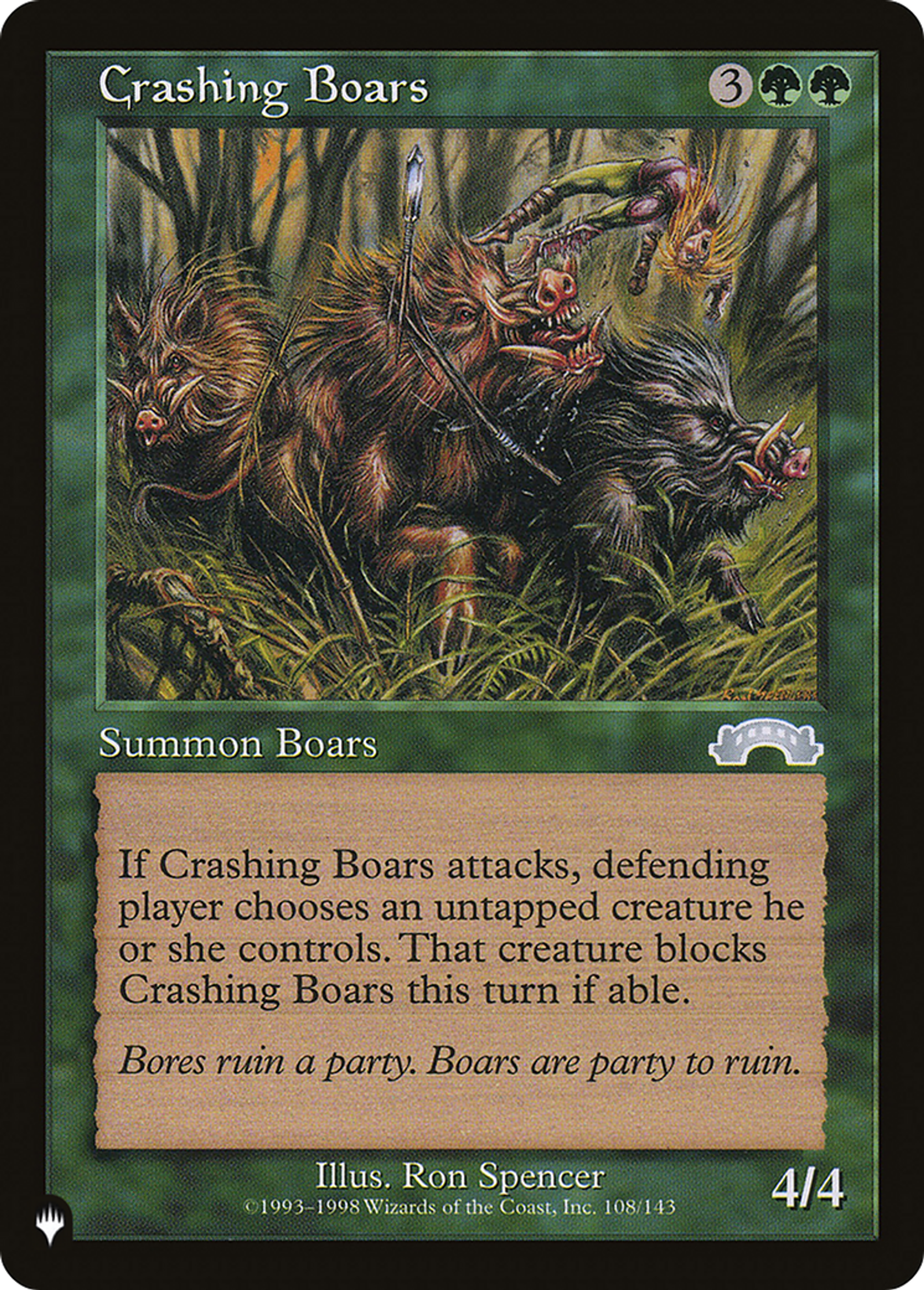 Crashing Boars — The List — Magic: The Gathering