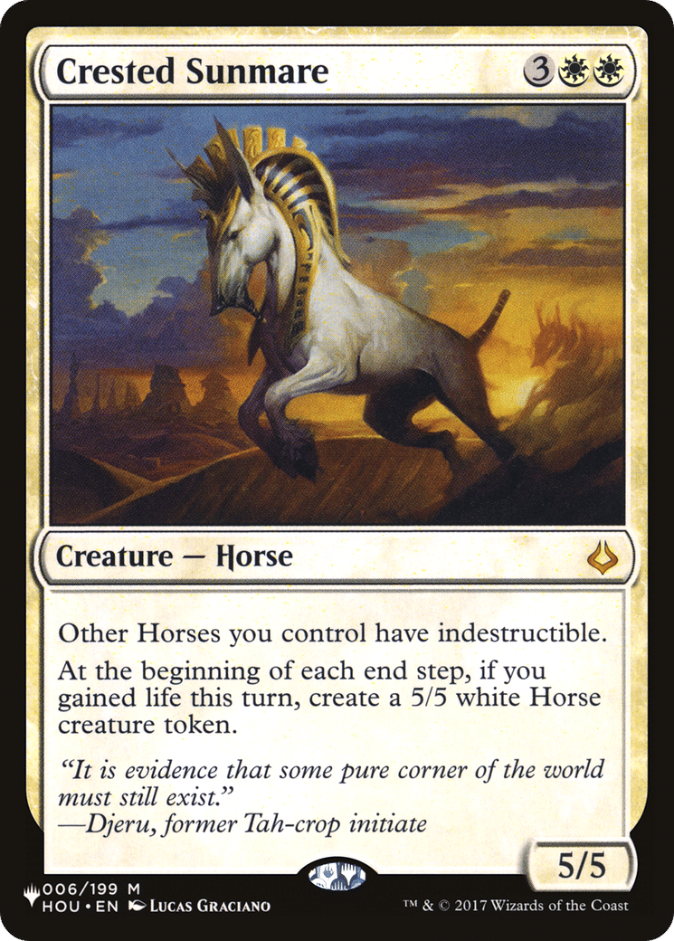 Crested Sunmare — The List — Magic: The Gathering