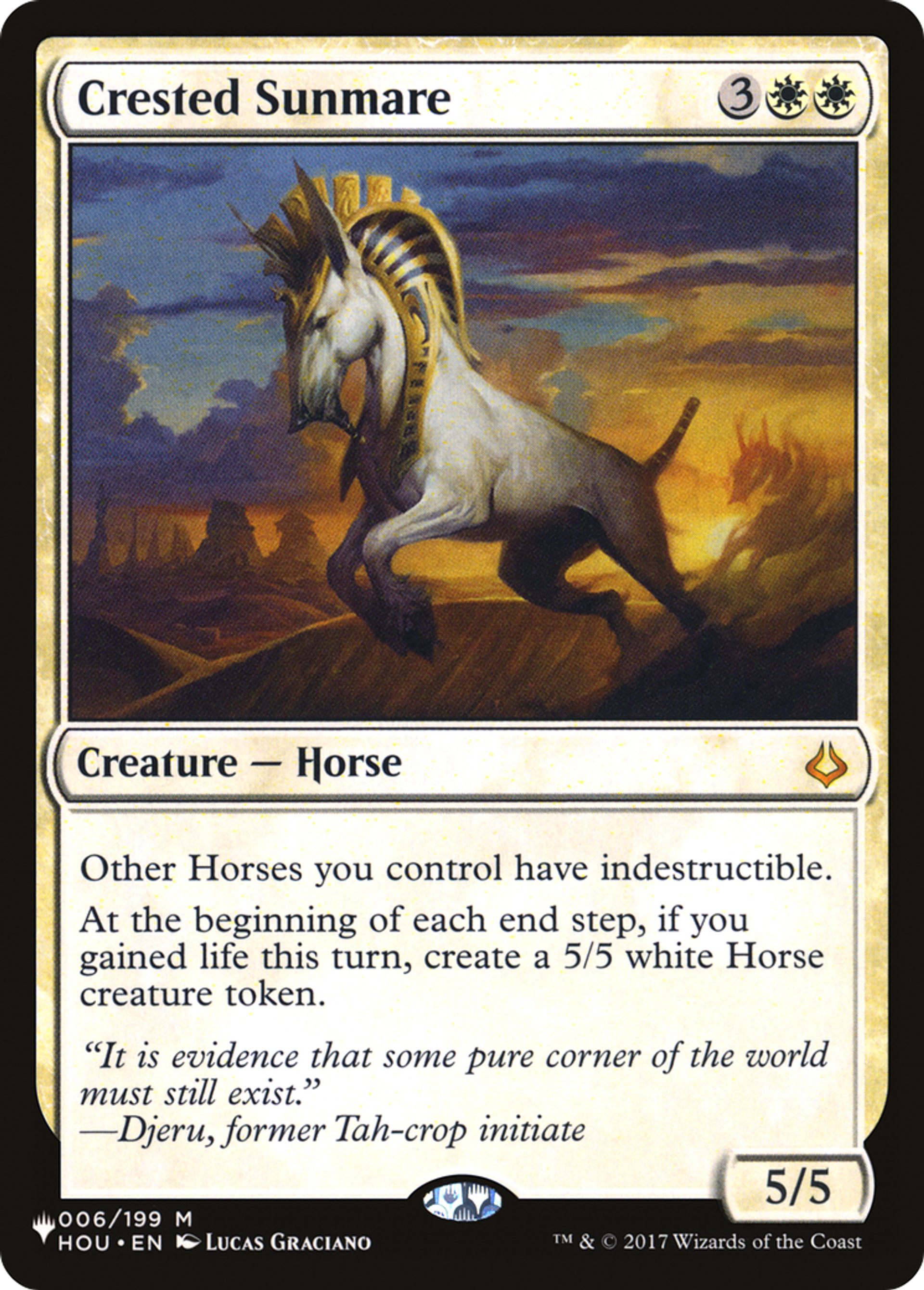 Crested Sunmare — The List — Magic: The Gathering