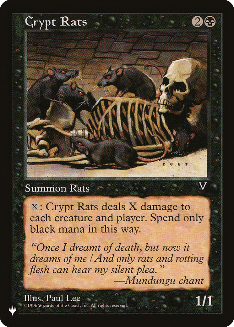 Crypt Rats — The List — Magic: The Gathering