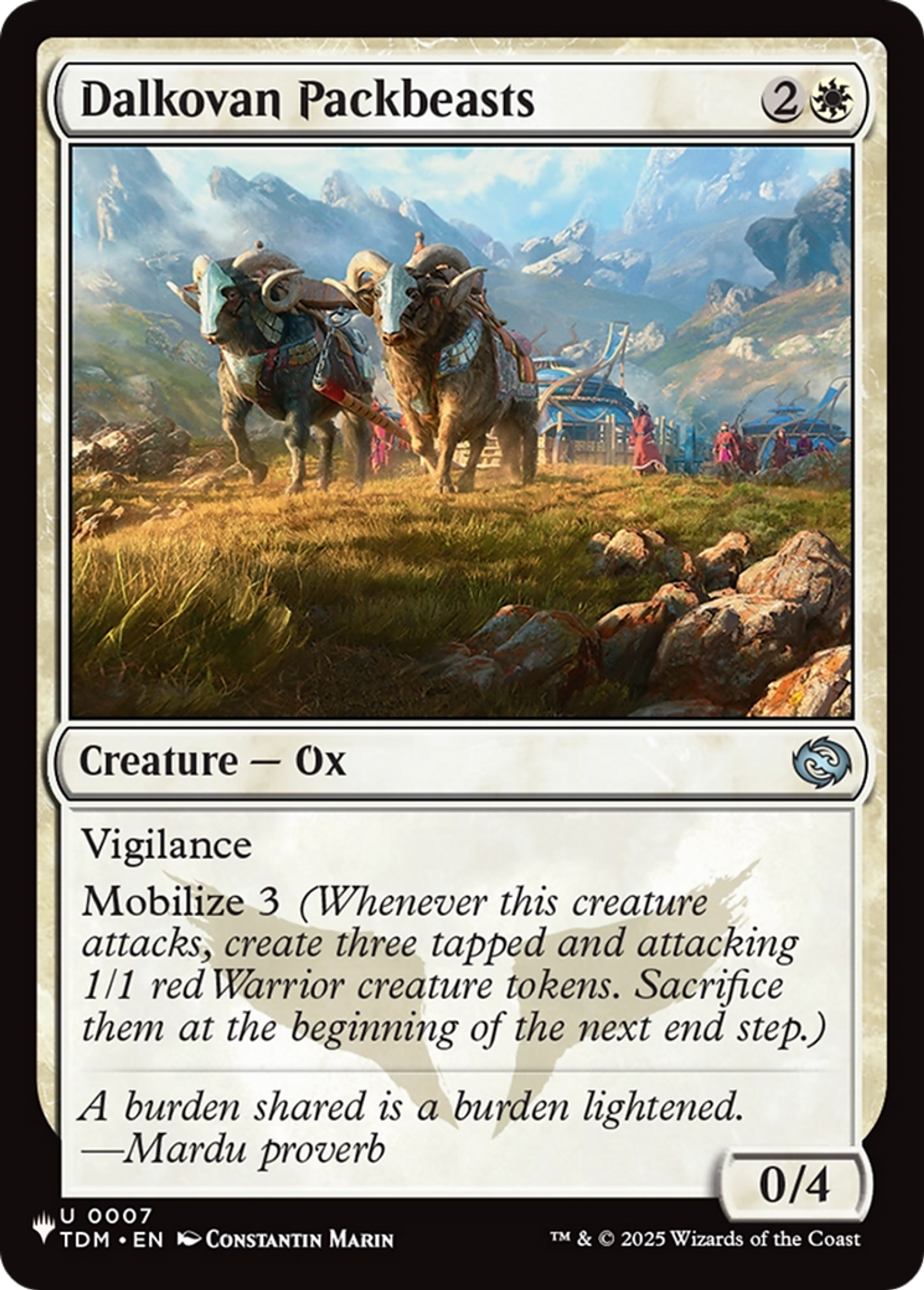 Bêtes de somme dalkovanes — The List — Magic: The Gathering
