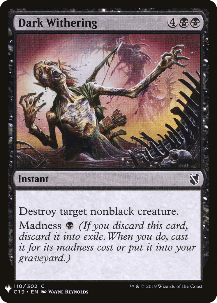 Dark Withering — The List — Magic: The Gathering