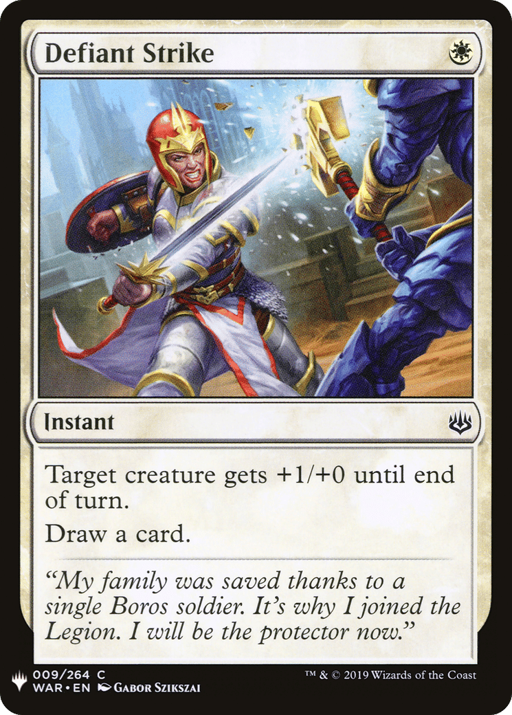 Defiant Strike — The List — Magic: The Gathering