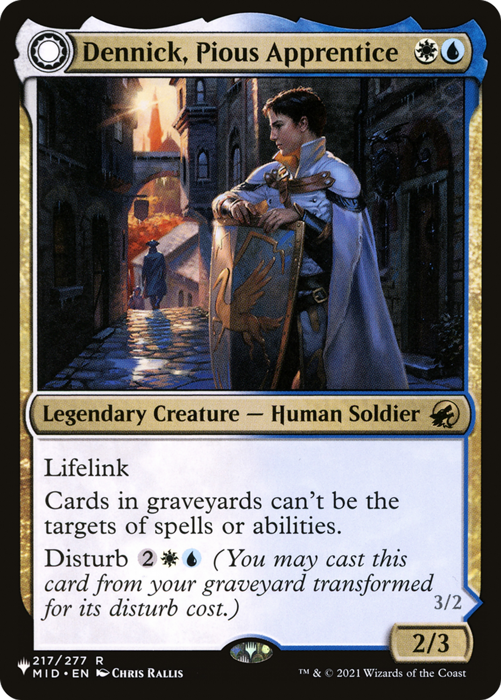 Dennick, Pious Apprentice // Dennick, Pious Apparition — The List — Magic: The Gathering