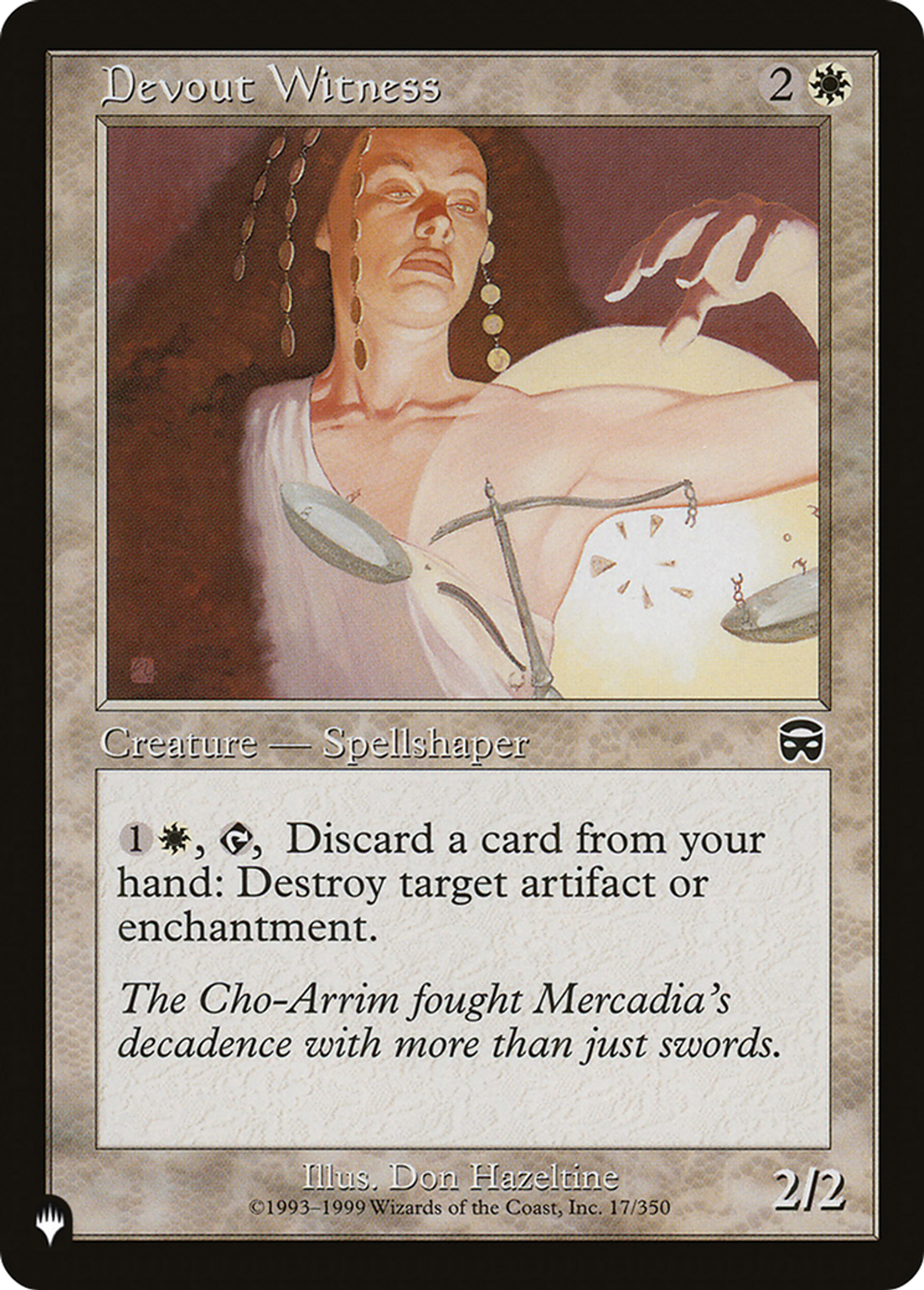 Devout Witness — The List — Magic: The Gathering