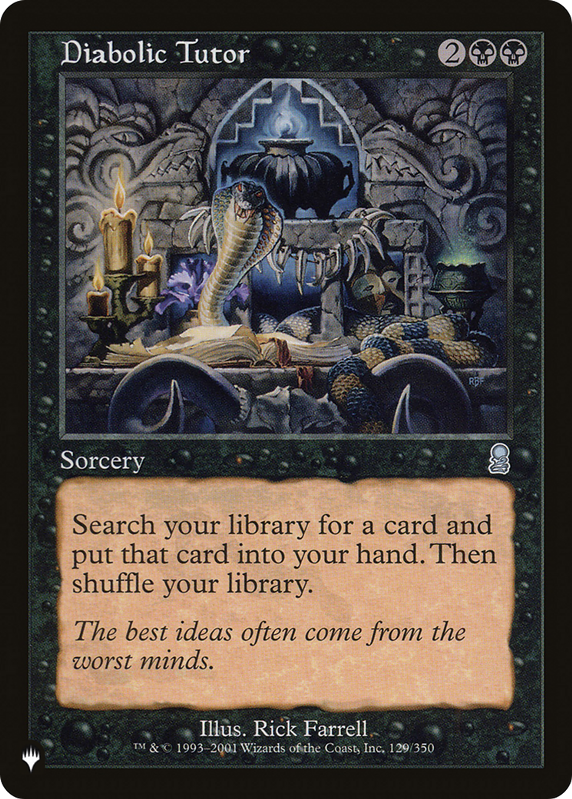 Diabolic Tutor — The List — Magic: The Gathering