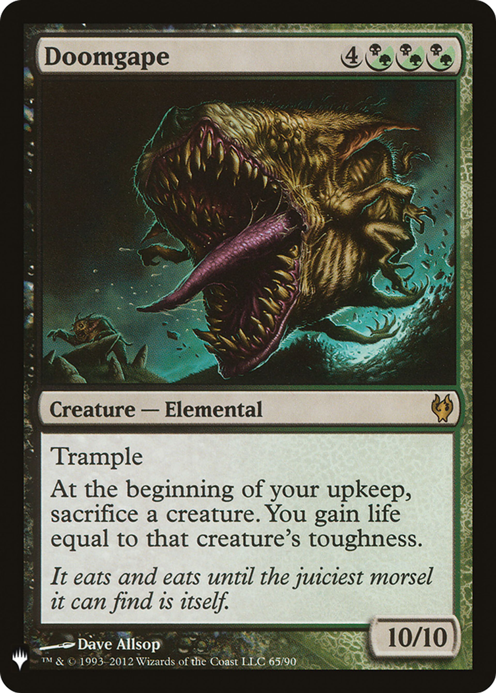 Mort béante — The List — Magic: The Gathering