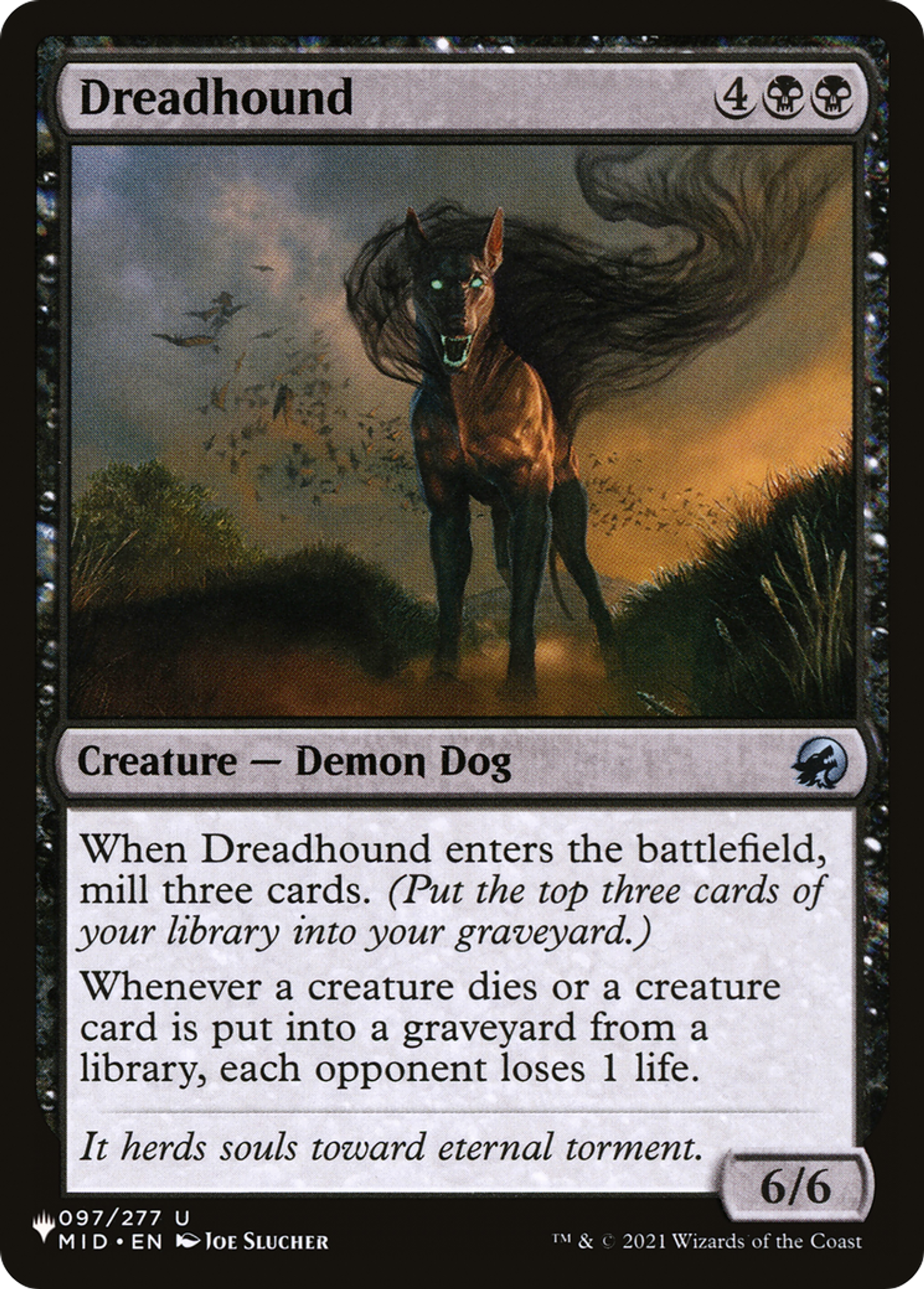 Chien de l'effroi — The List — Magic: The Gathering
